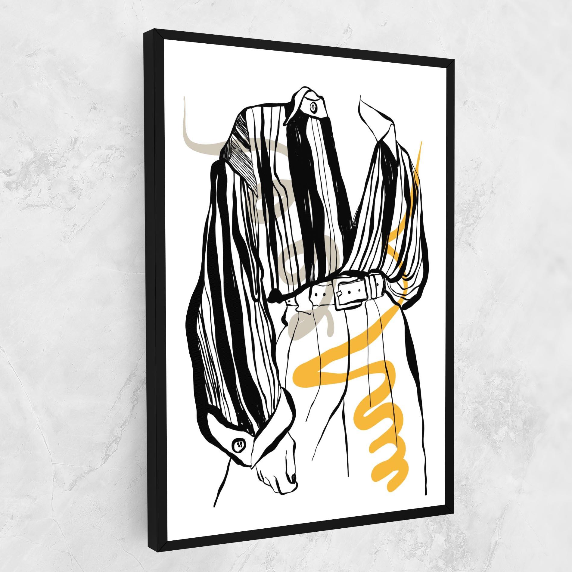 Leinwandbild Modern Outfit Line mockup 1