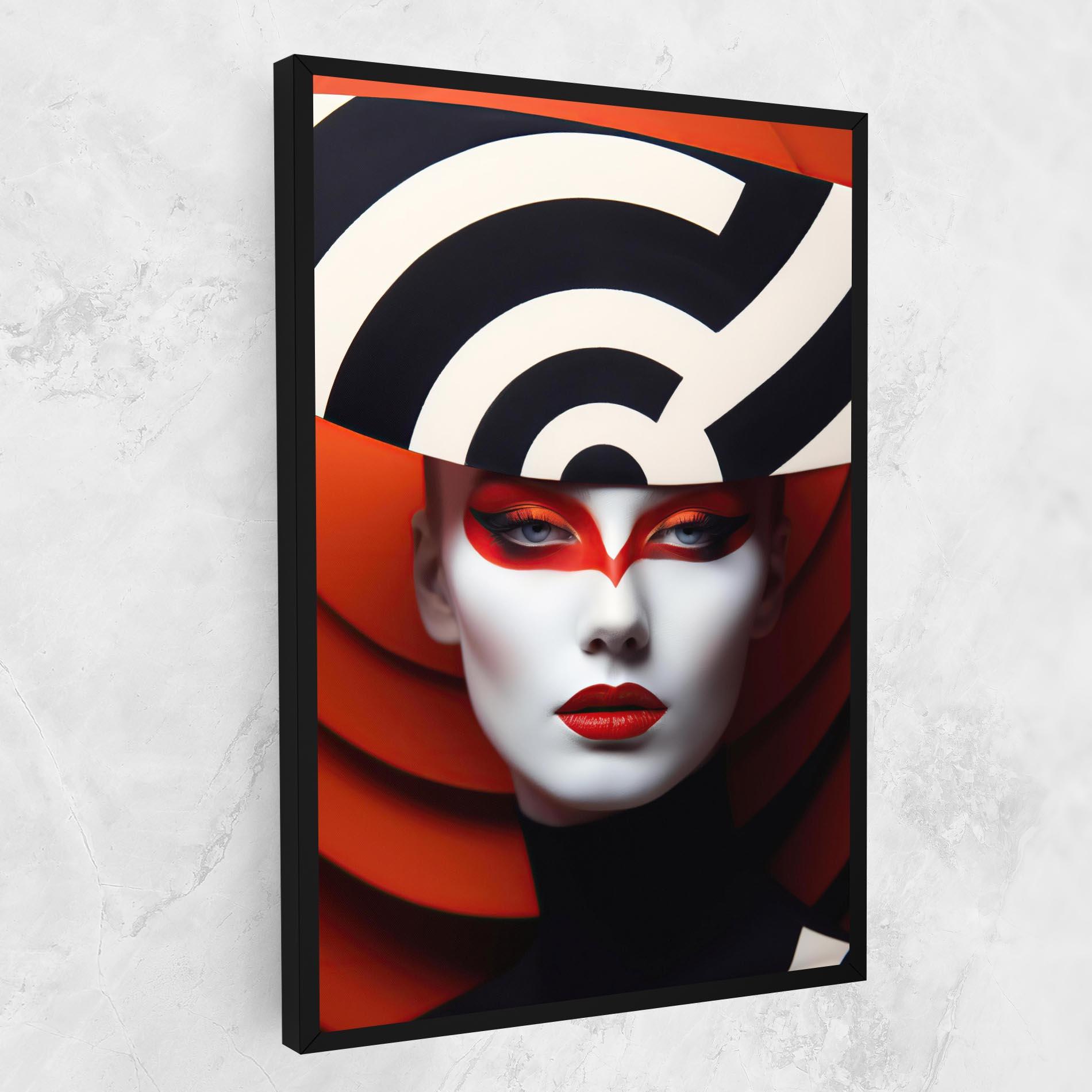 Leinwandbild Red Black Woman Art mockup 1