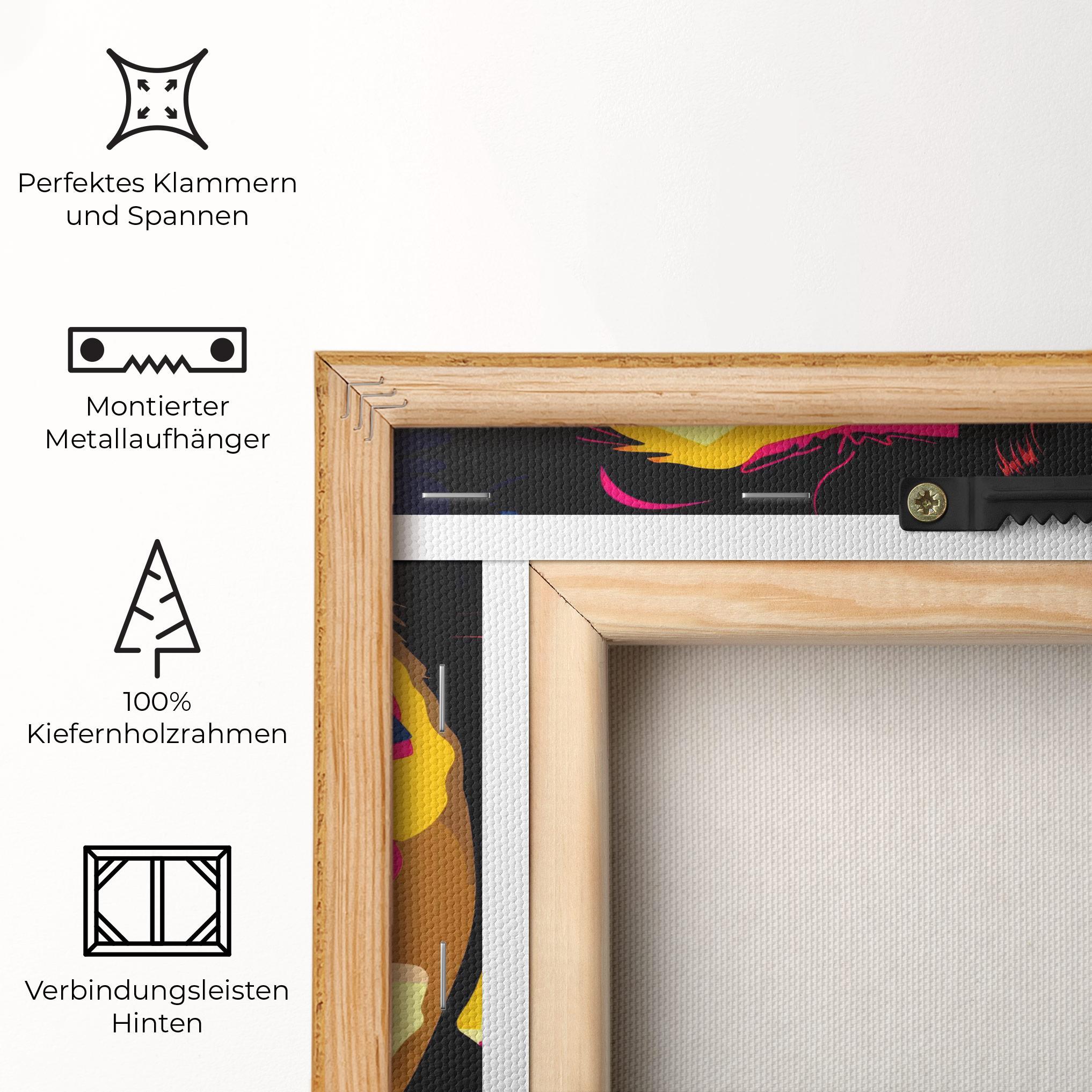 Leinwandbild Pop Art Portrait Woman mockup 5