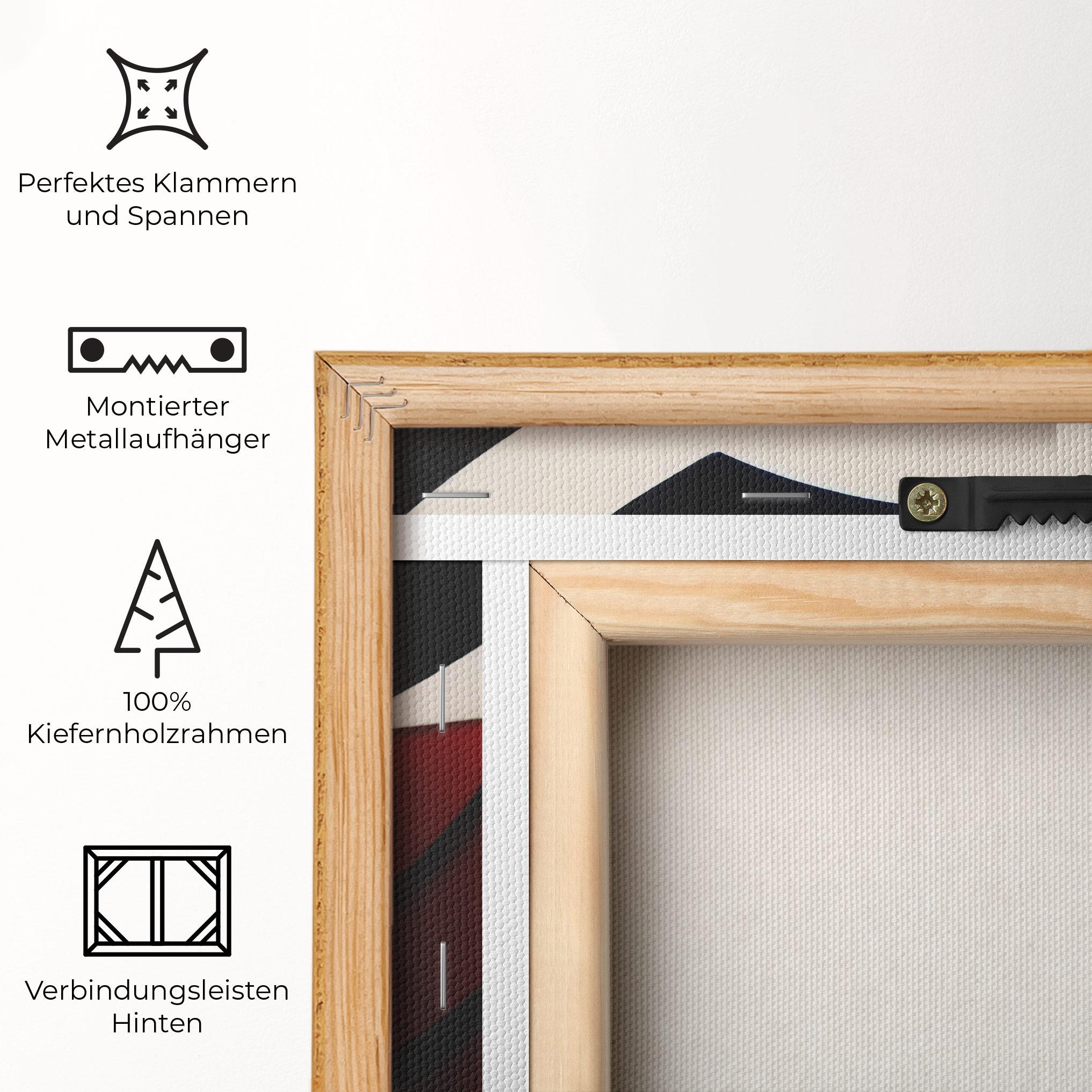 Leinwandbild Red Black Woman Art mockup 5