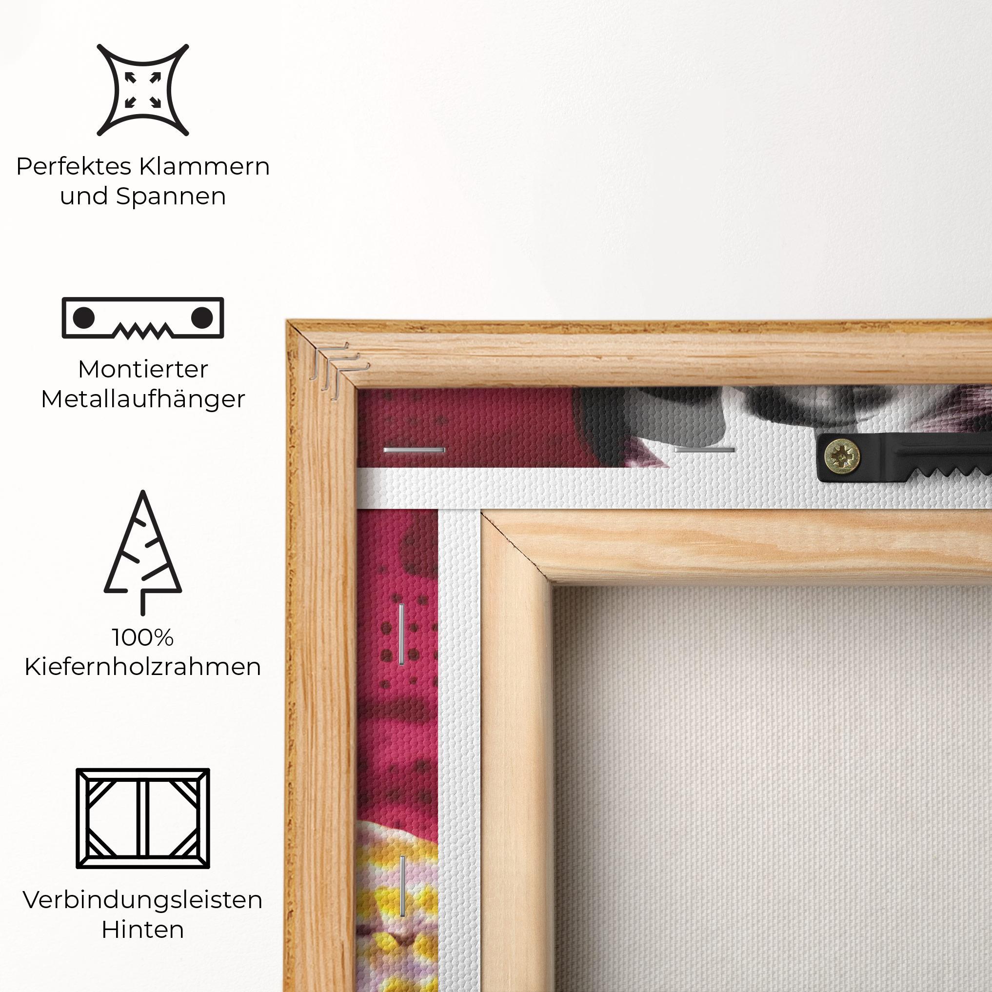 Leinwandbild Yellow Dress On Pink mockup 5