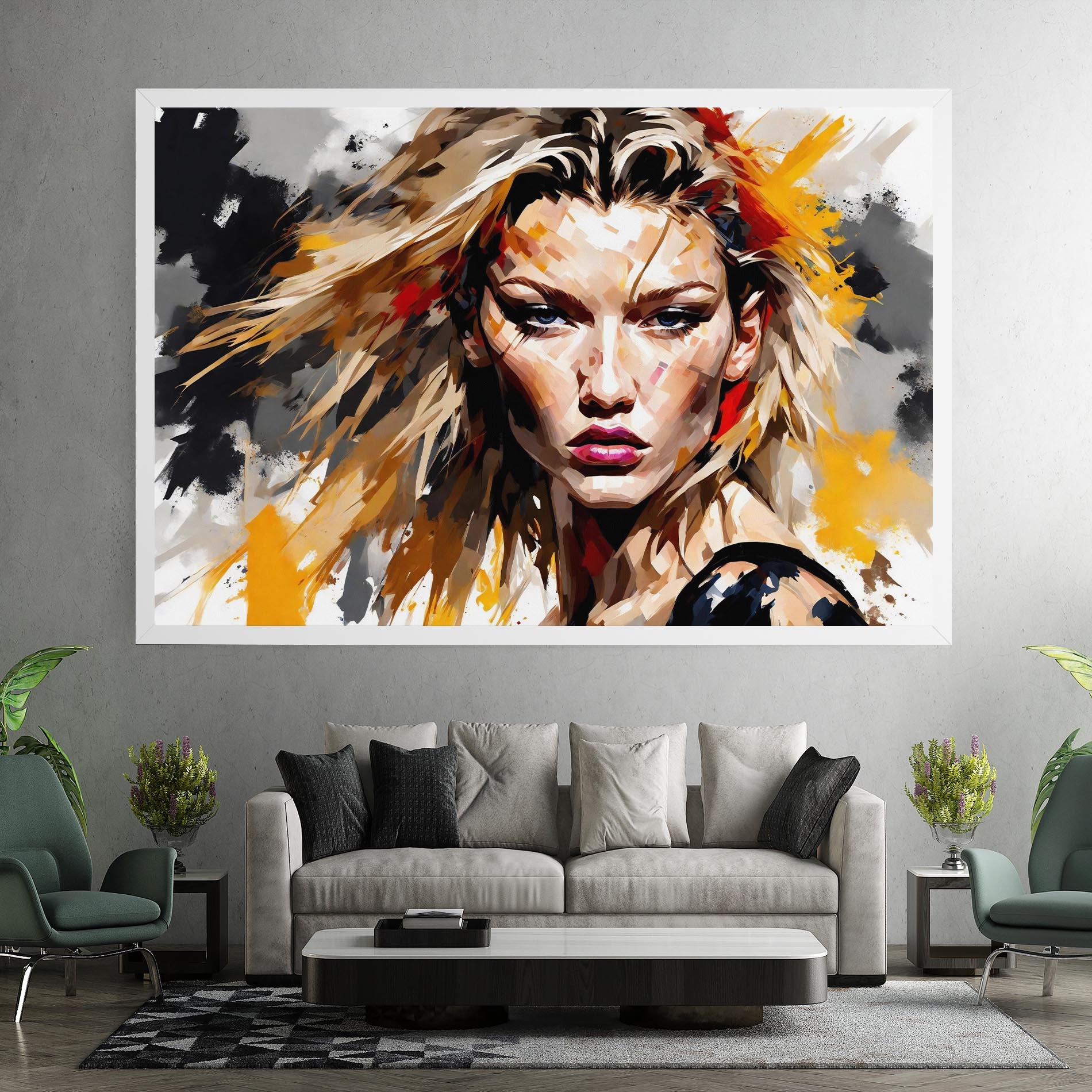 Leinwandbild Blond Hair Splash mockup 7