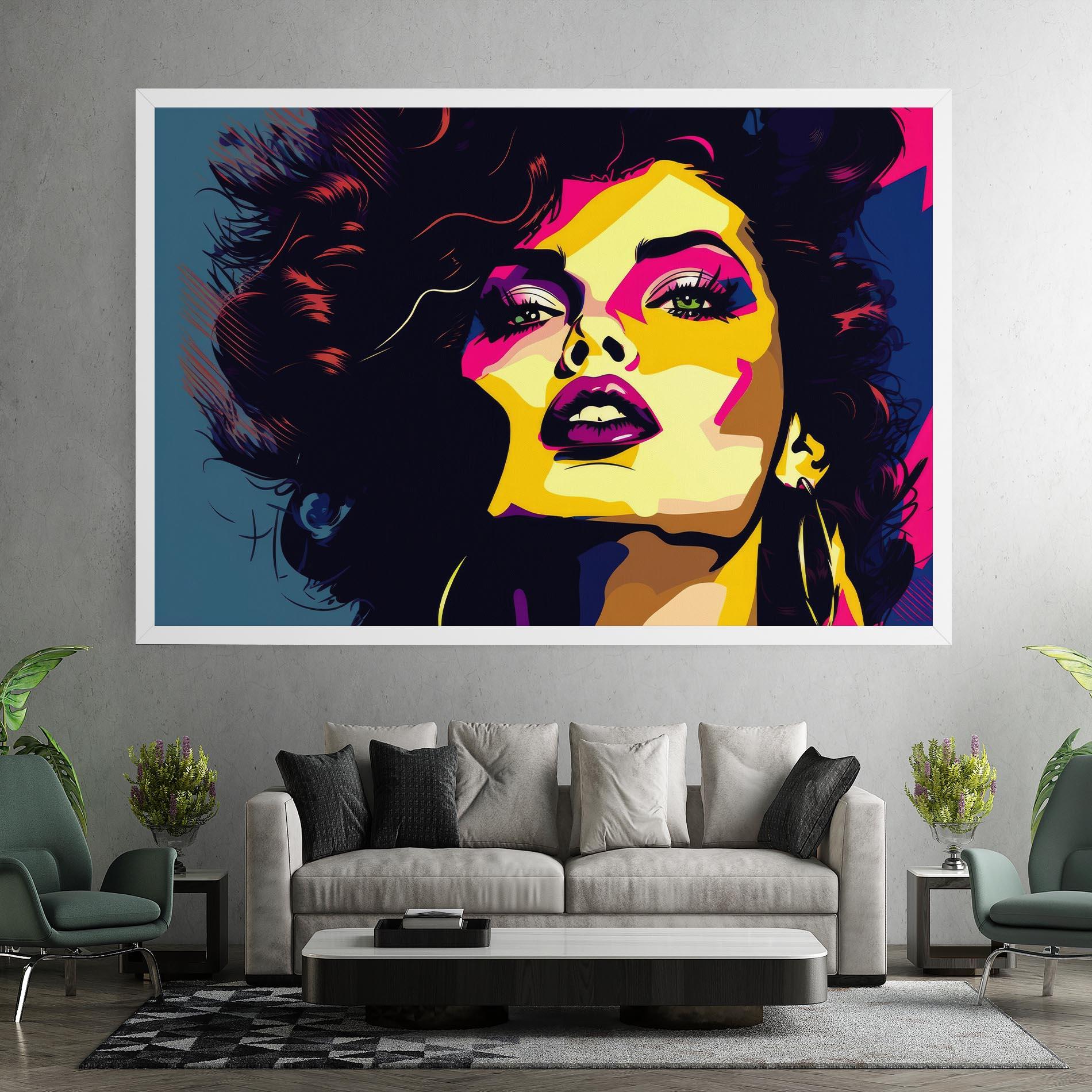 Leinwandbild Pop Art Portrait Woman mockup 7