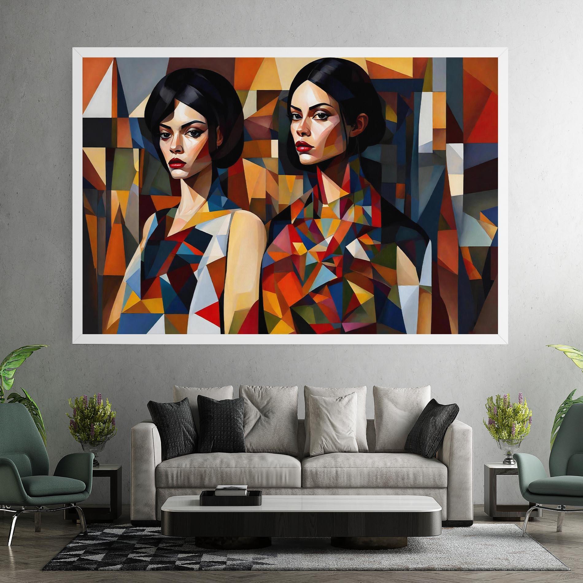 Leinwandbild Young Abstract Women mockup 7