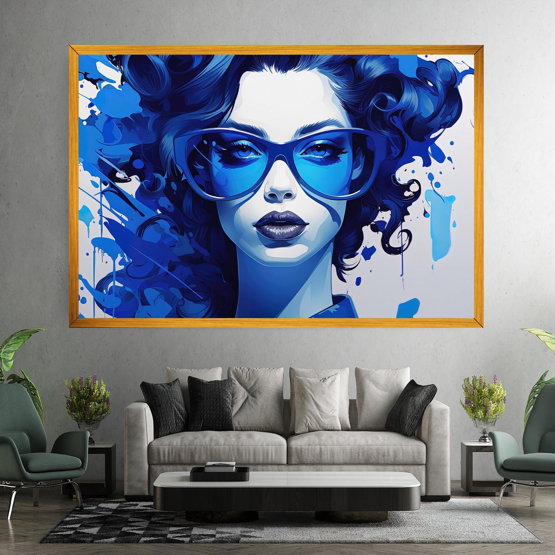 Leinwandbild Big Blue Glasses mockup 7