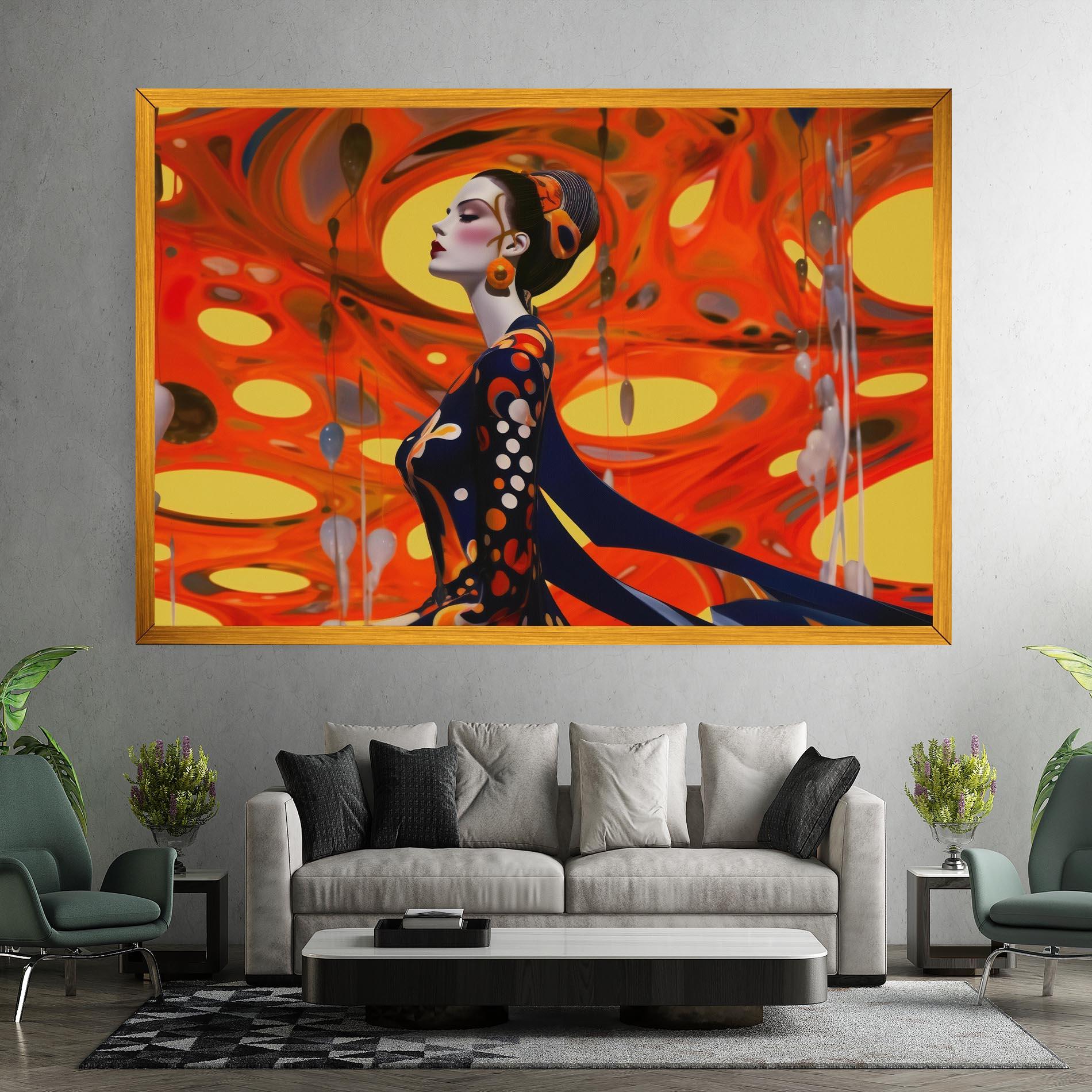 Leinwandbild Big Orange Accesories mockup 7