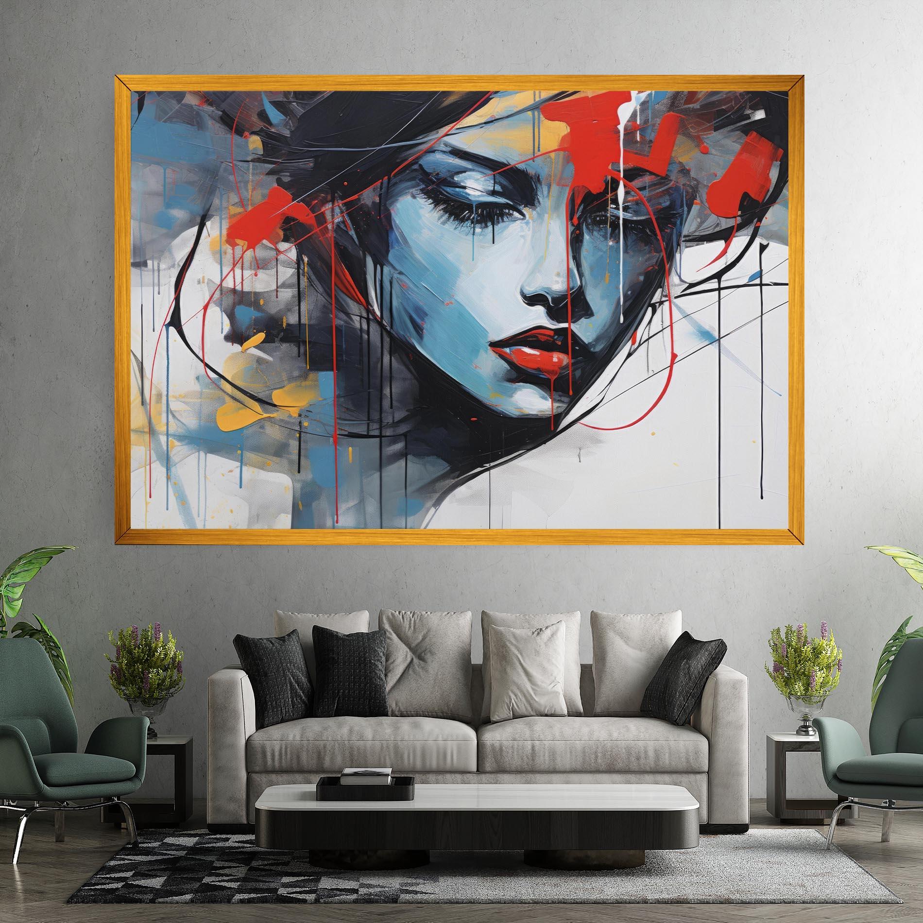 Leinwandbild Edgy Woman mockup 7