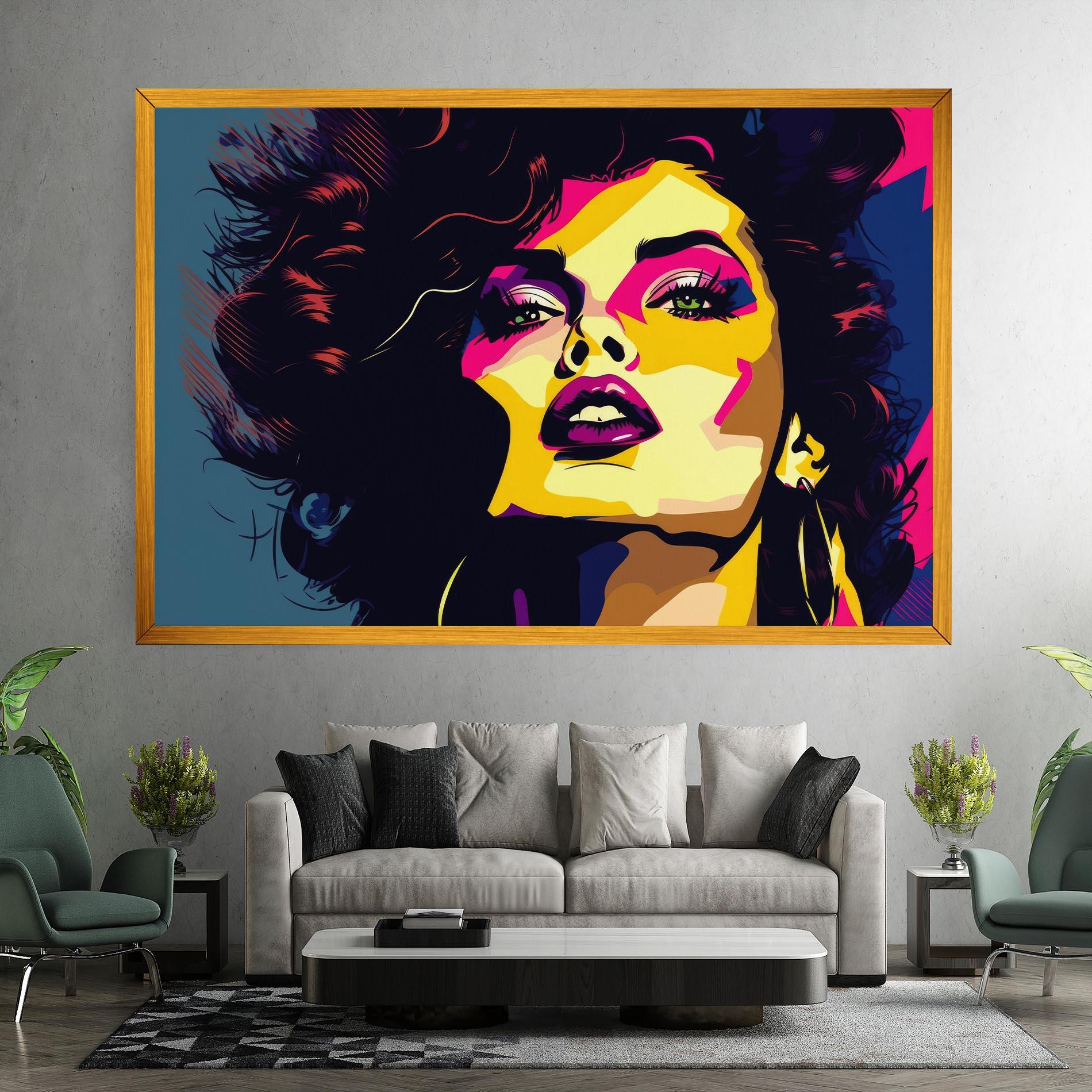 Leinwandbild Pop Art Portrait Woman mockup 7