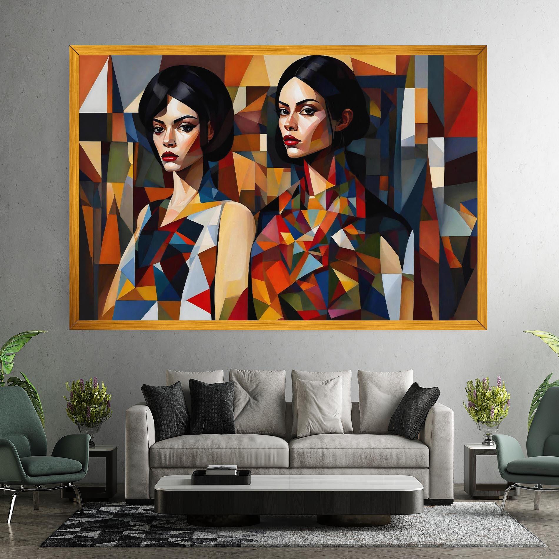 Leinwandbild Young Abstract Women mockup 7