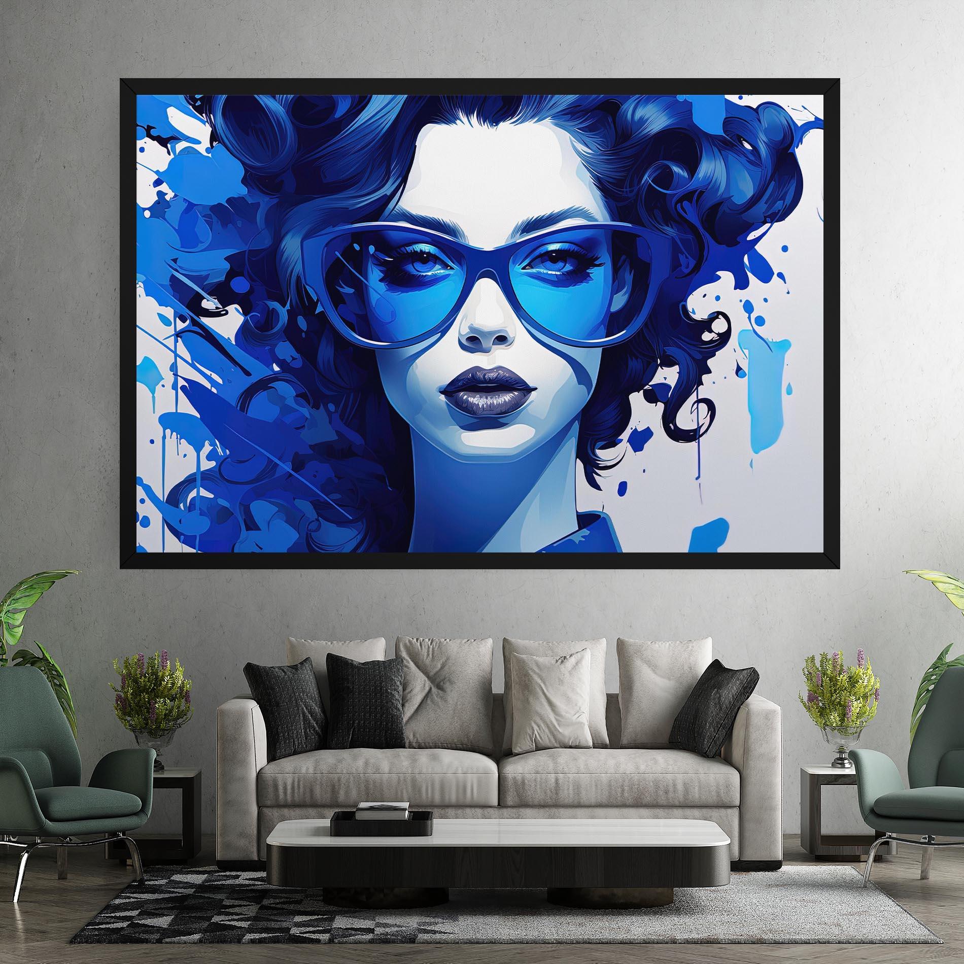 Leinwandbild Big Blue Glasses mockup 7