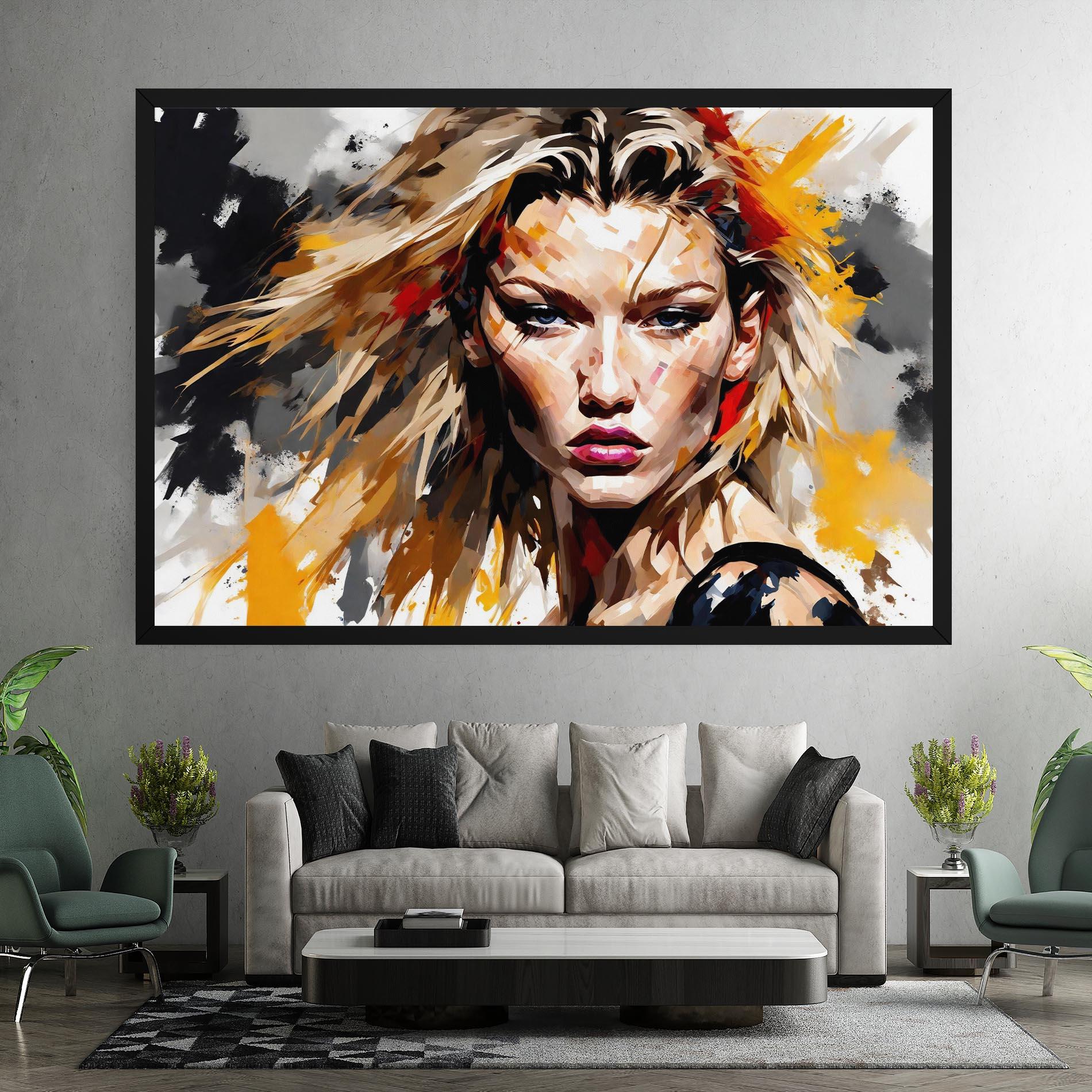 Leinwandbild Blond Hair Splash mockup 7