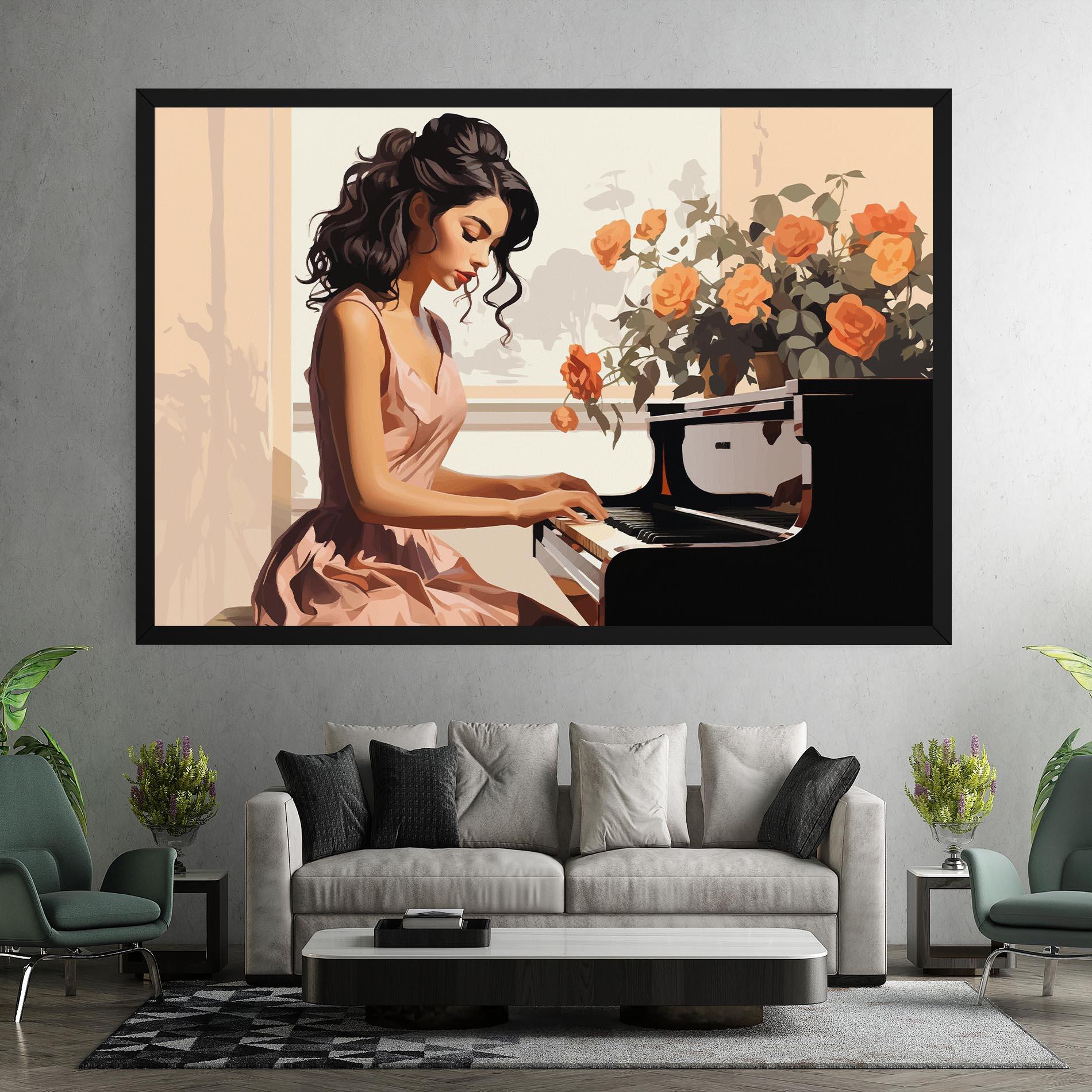 Leinwandbild Singer Painting mockup 7