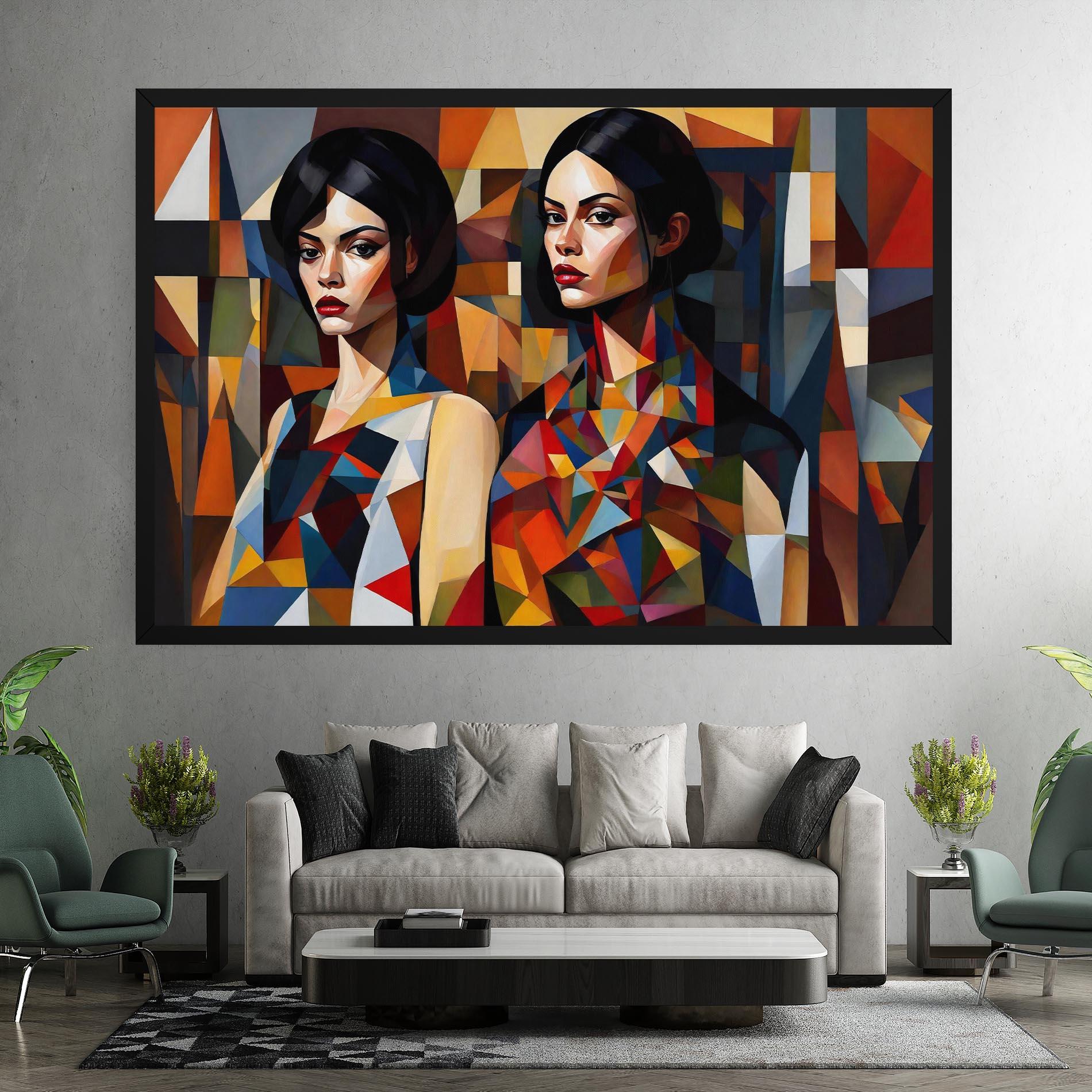 Leinwandbild Young Abstract Women mockup 7