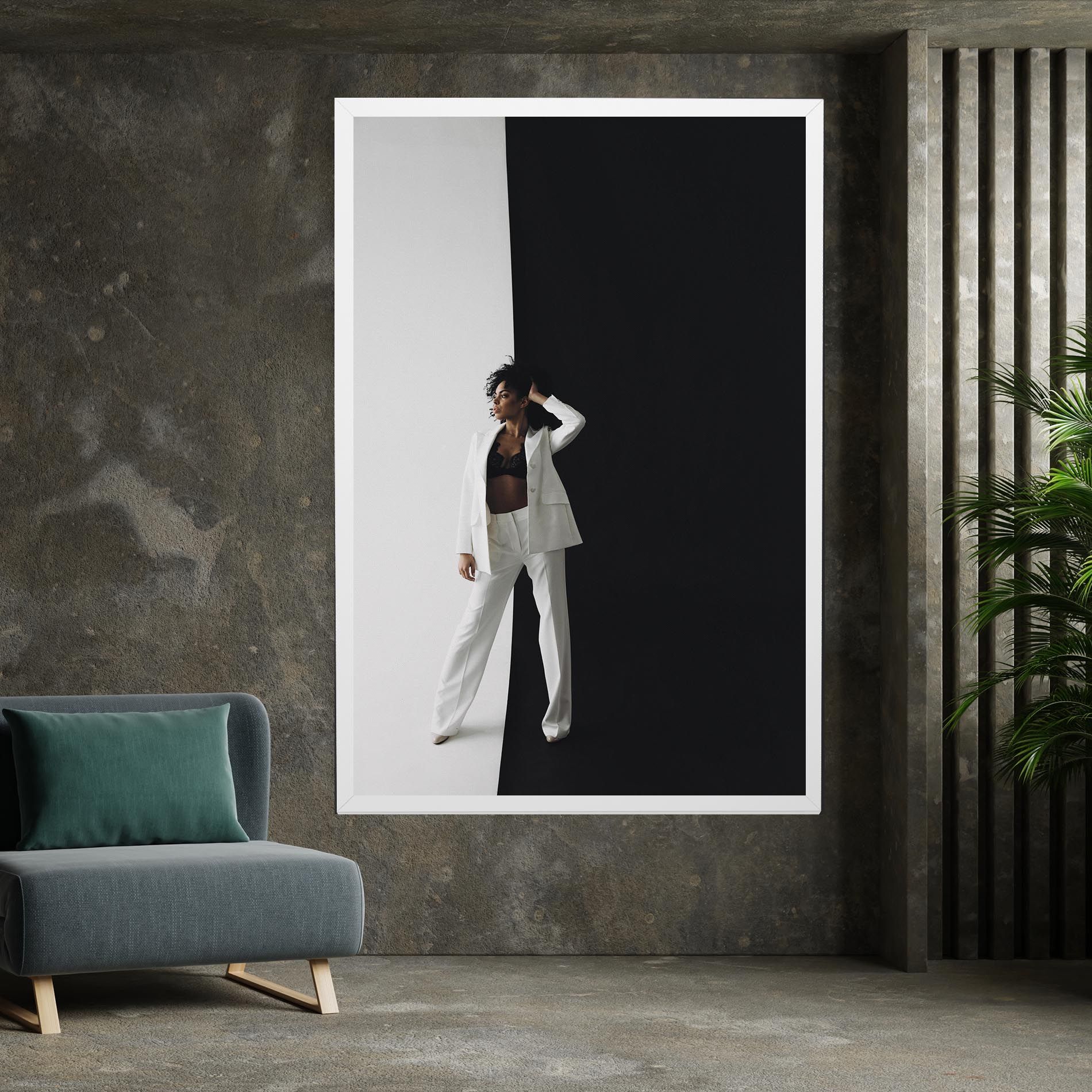 African Girl White Outfit mockup 7