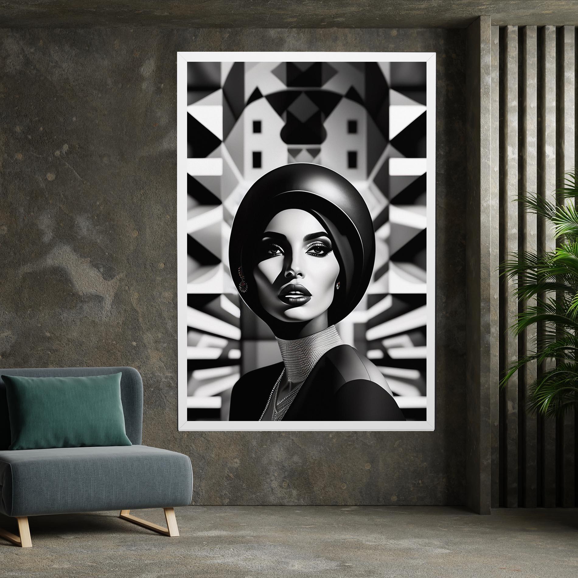 Leinwandbild Big Black Hat mockup 7