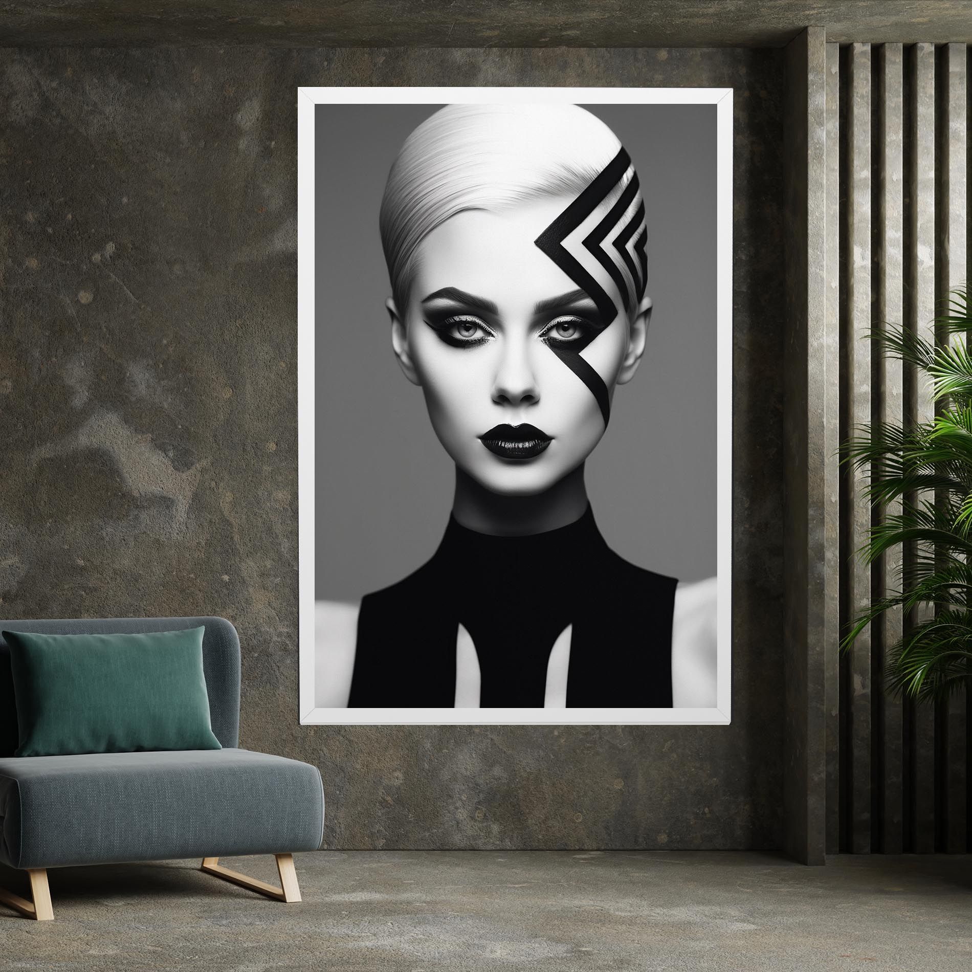 Black Lines On Face mockup 7