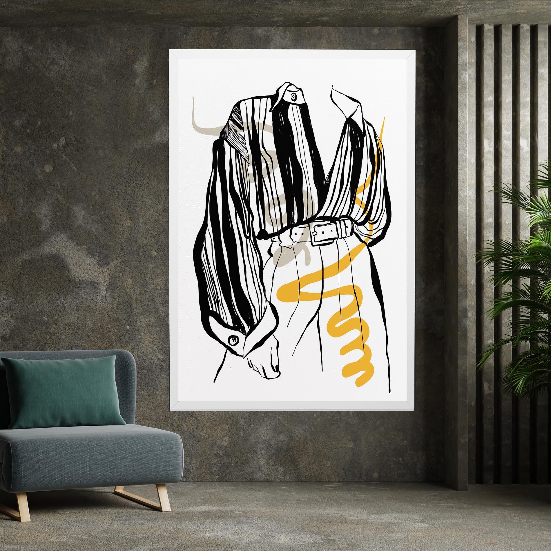 Leinwandbild Modern Outfit Line mockup 7