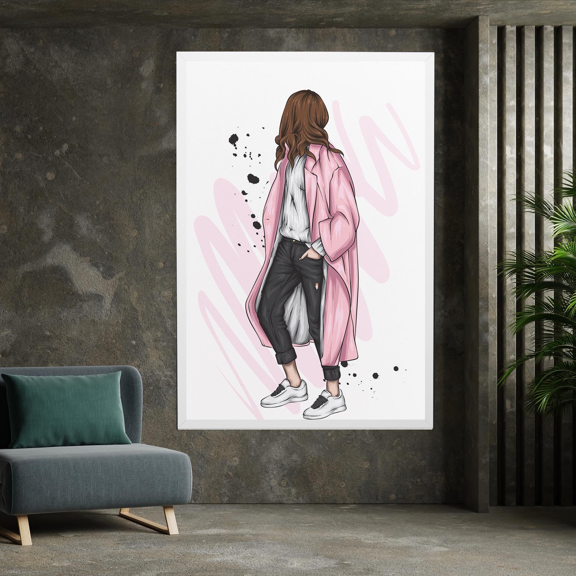 Pink Coat Woman mockup 7