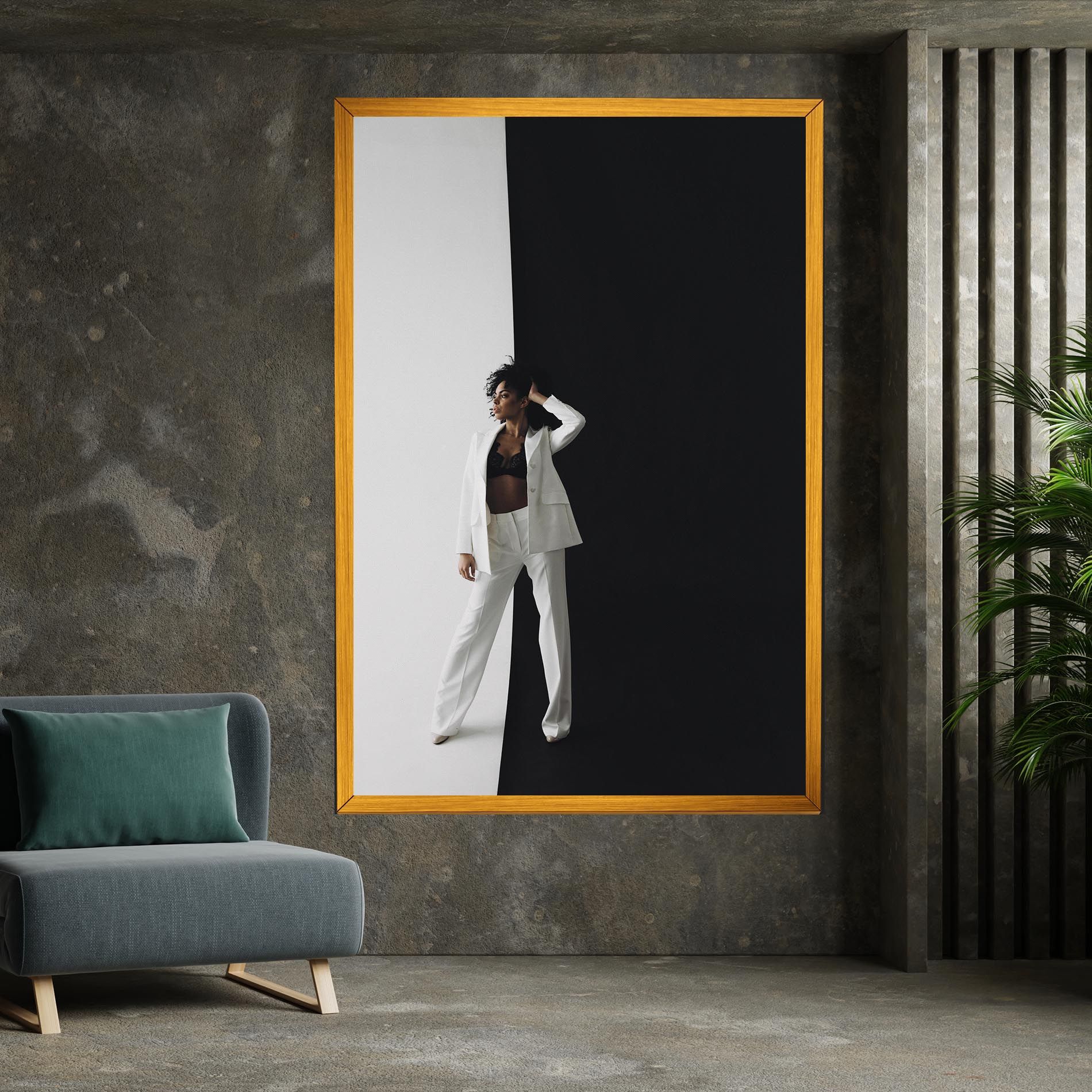 African Girl White Outfit mockup 7