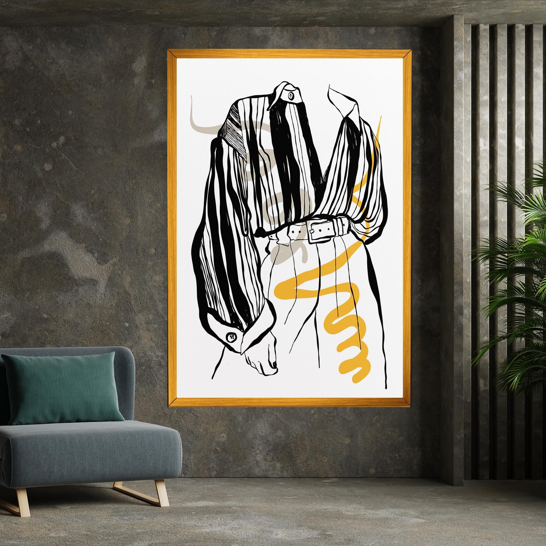 Leinwandbild Modern Outfit Line mockup 7