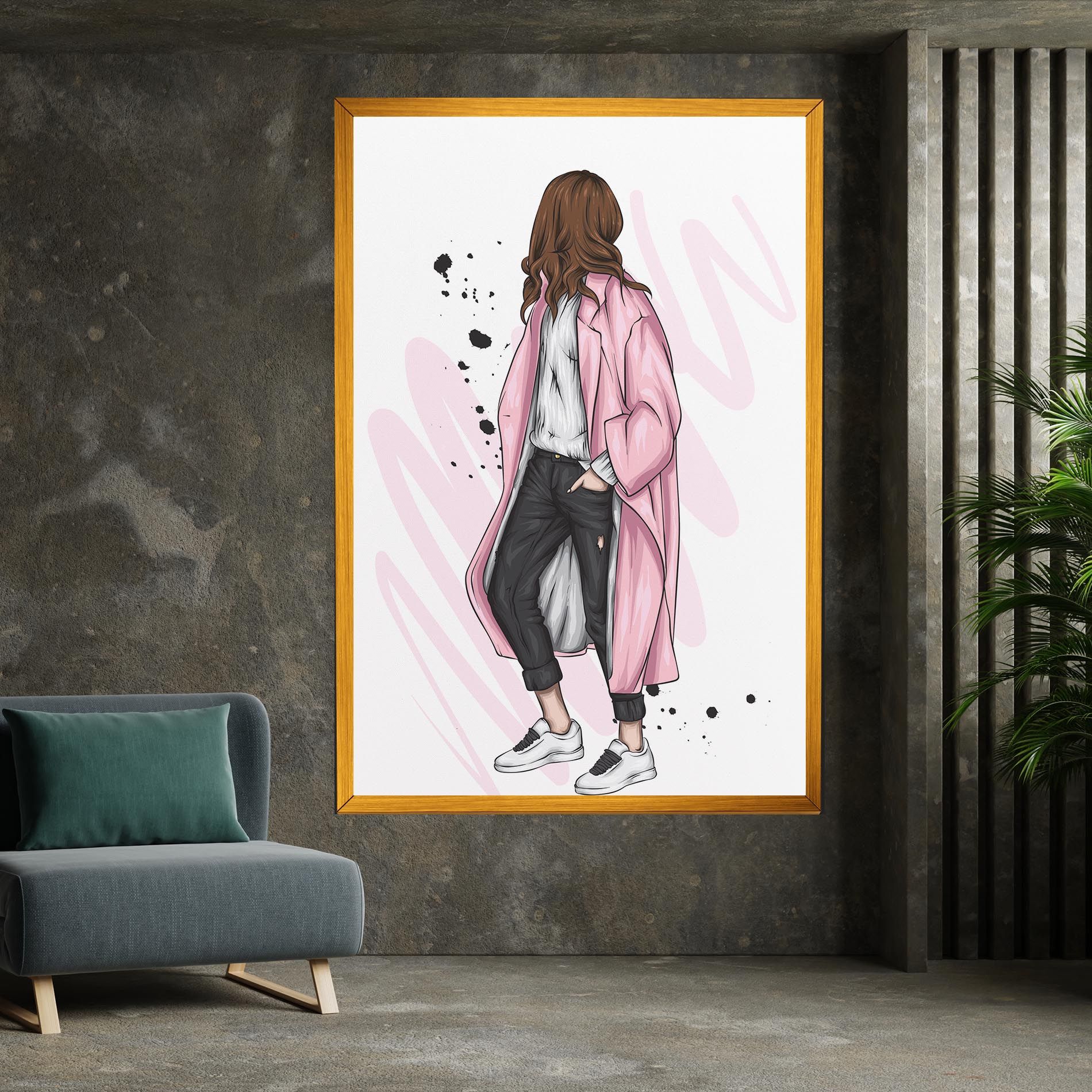 Pink Coat Woman mockup 7
