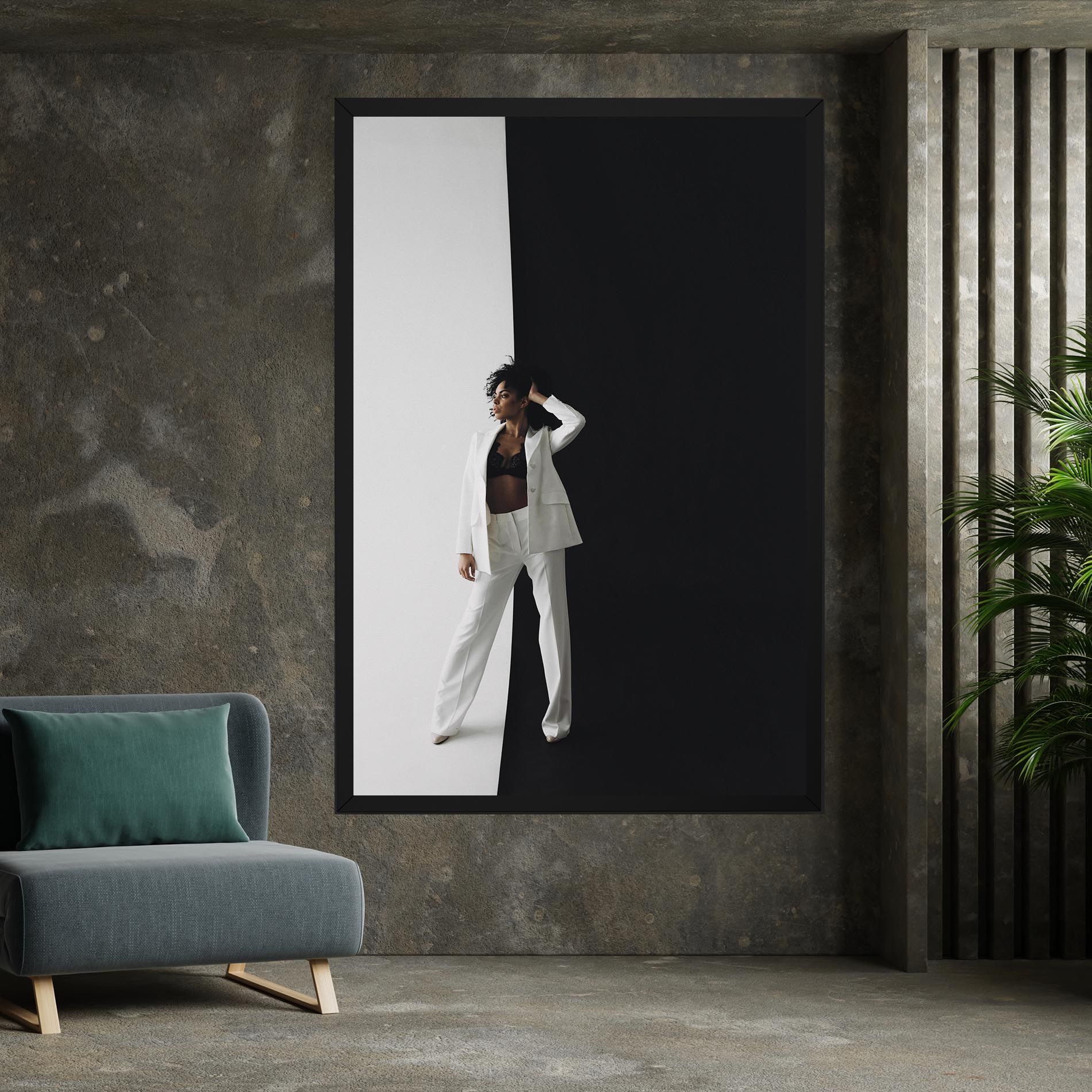 African Girl White Outfit mockup 7