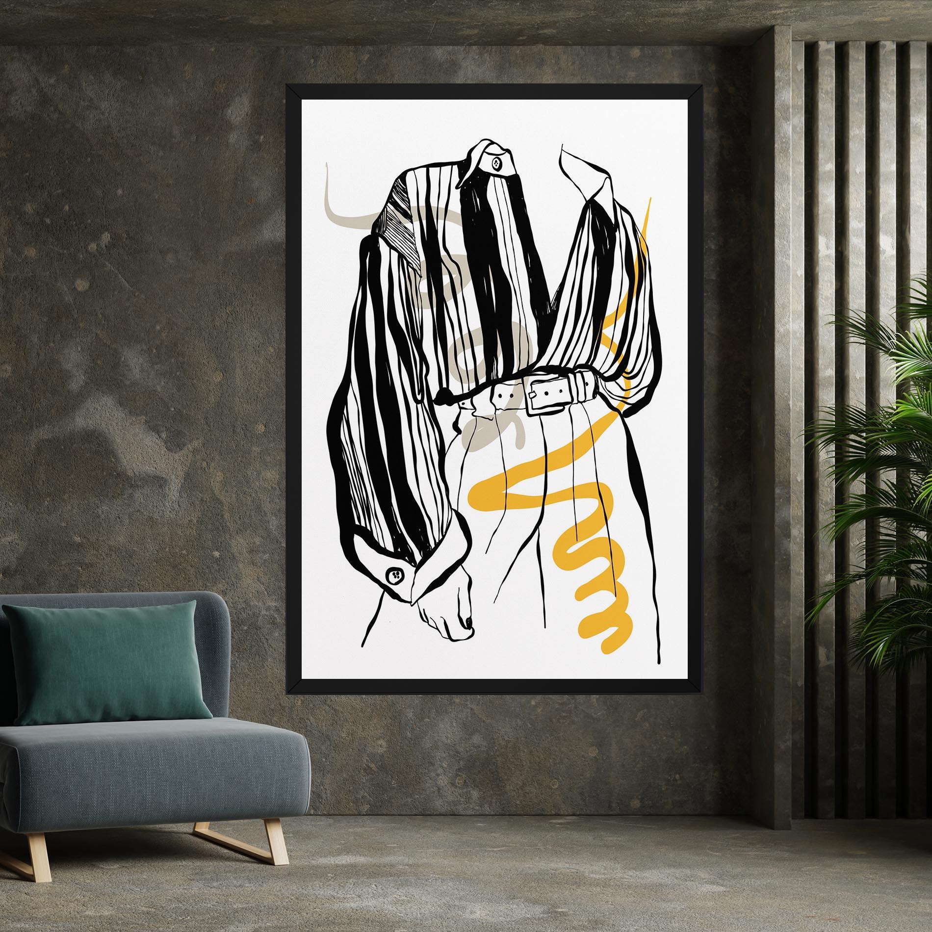 Leinwandbild Modern Outfit Line mockup 7