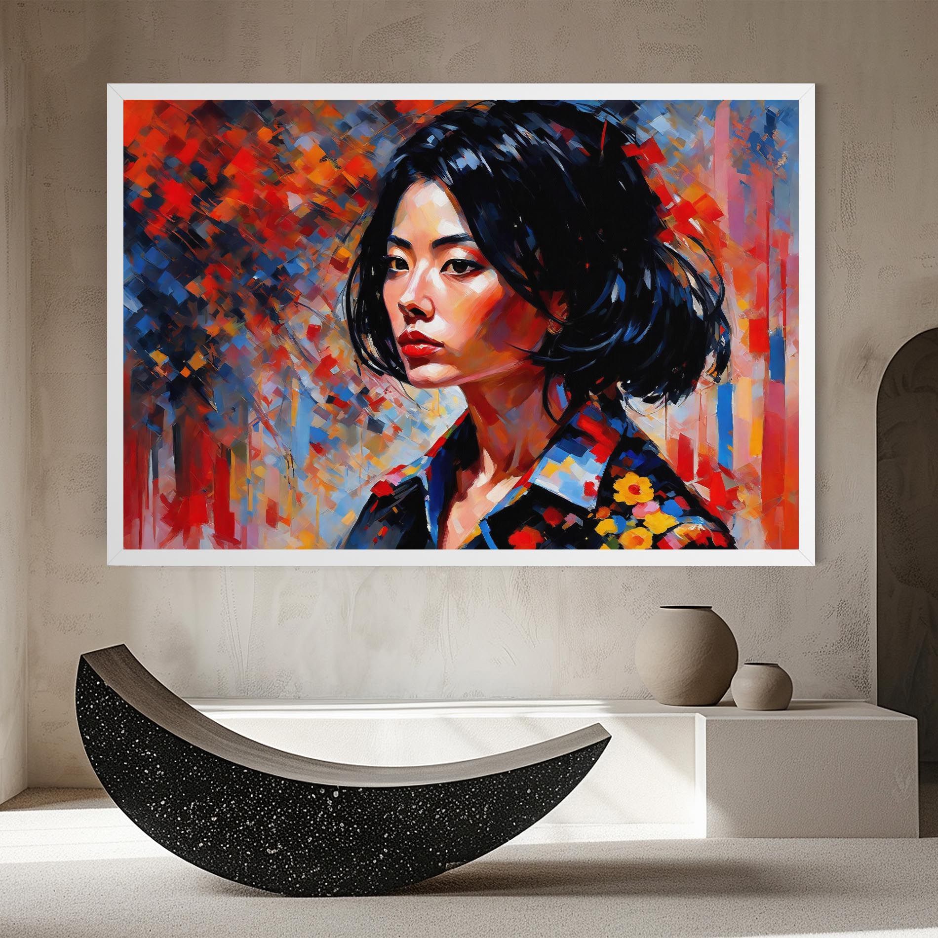 Beautiful Asian Woman mockup 8