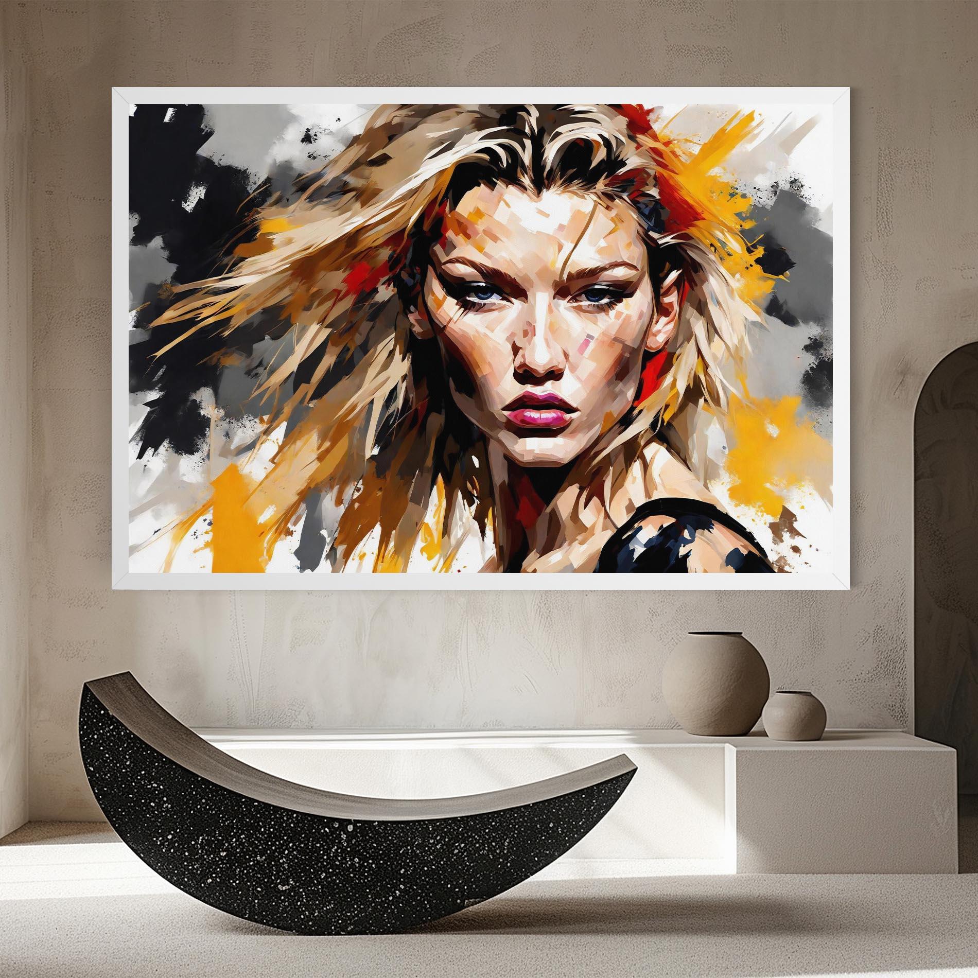 Leinwandbild Blond Hair Splash mockup 8