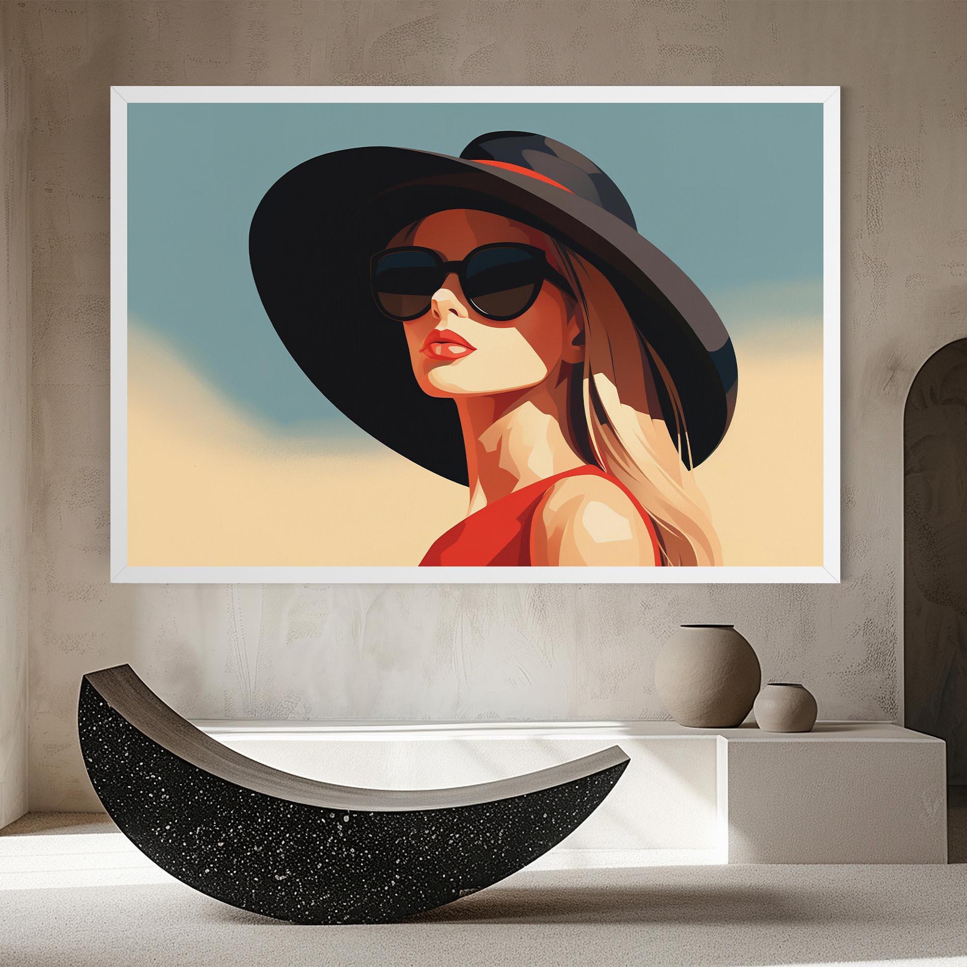 Leinwandbild Caucasian Glamor Model mockup 8