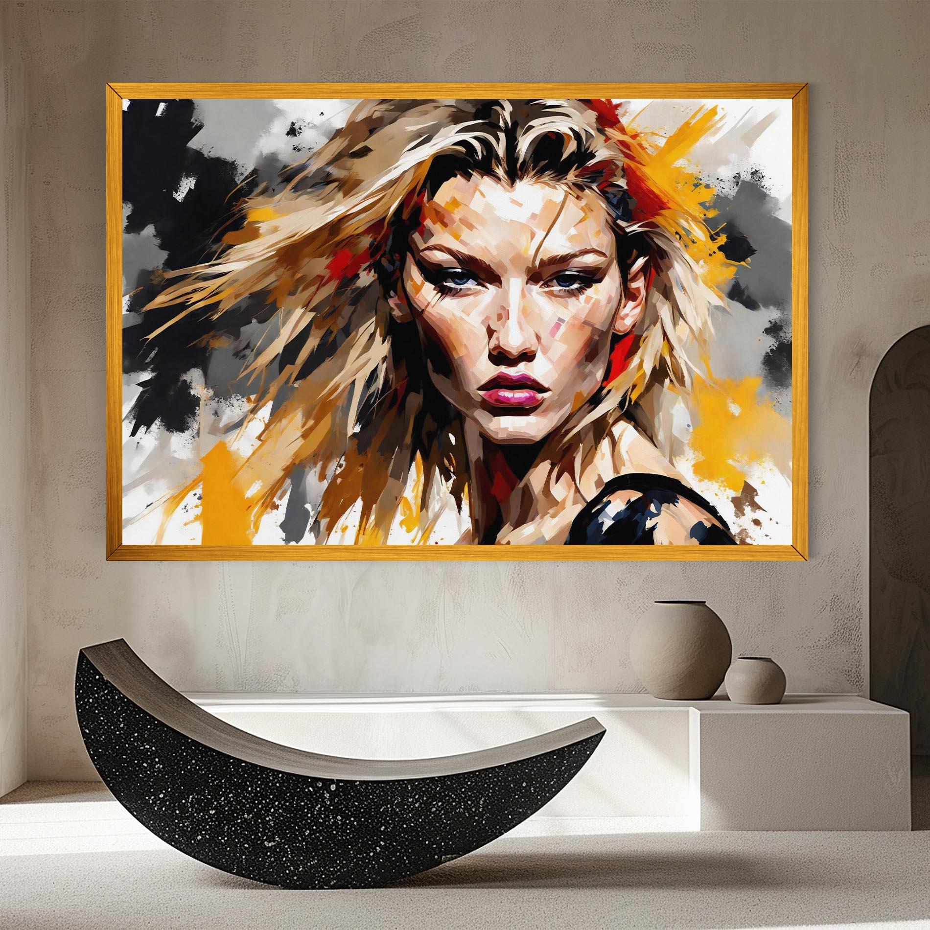 Leinwandbild Blond Hair Splash mockup 8