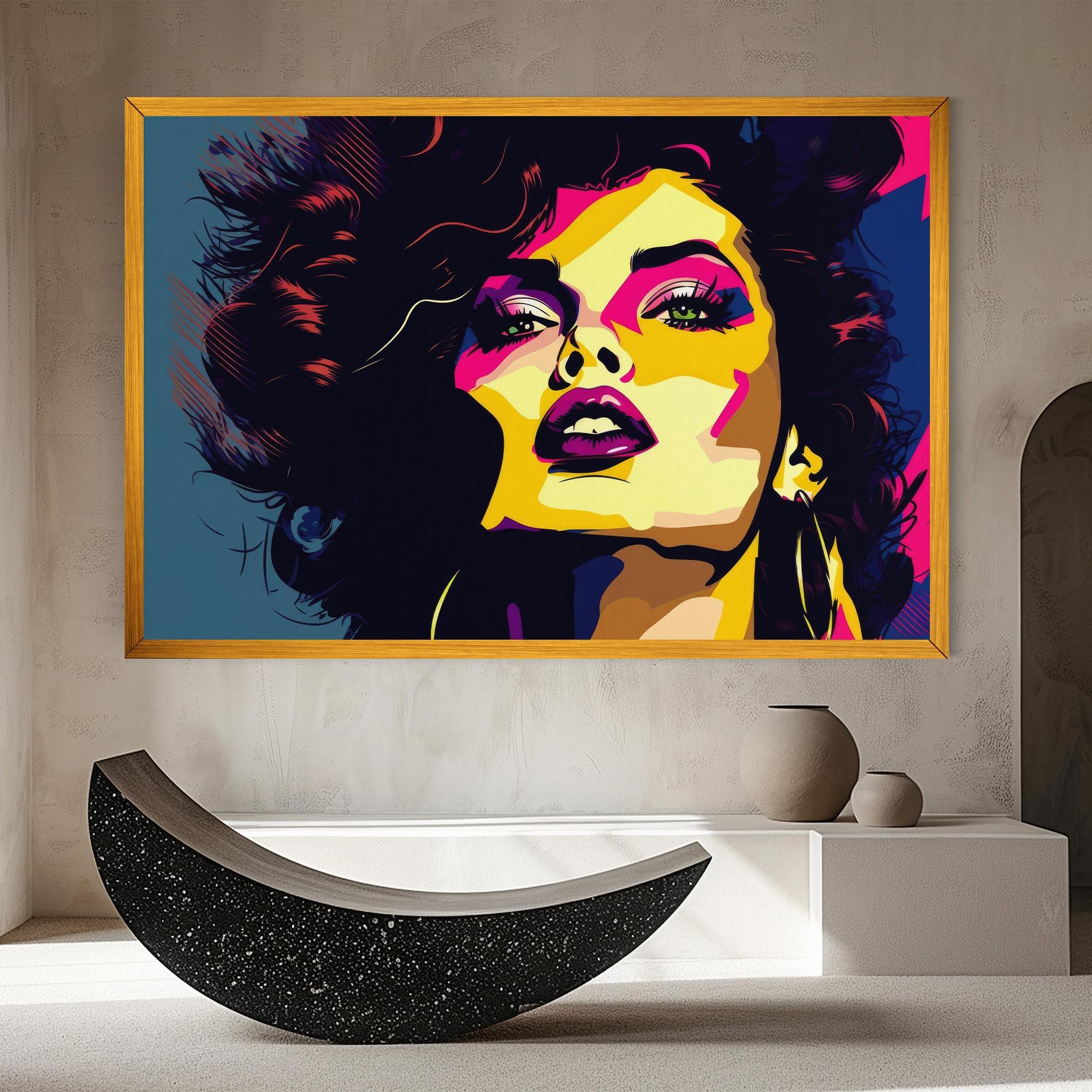 Leinwandbild Pop Art Portrait Woman mockup 8