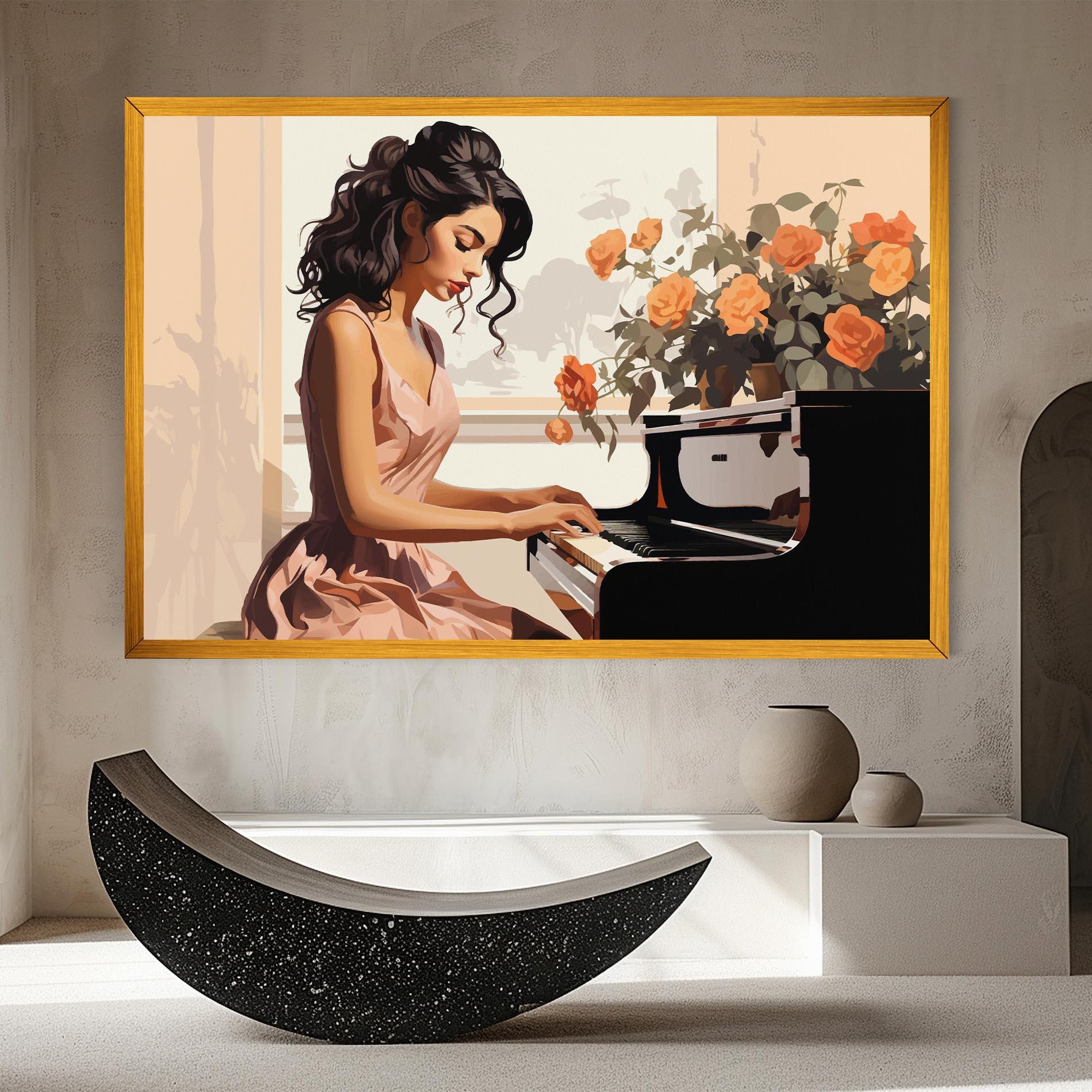 Leinwandbild Singer Painting mockup 8