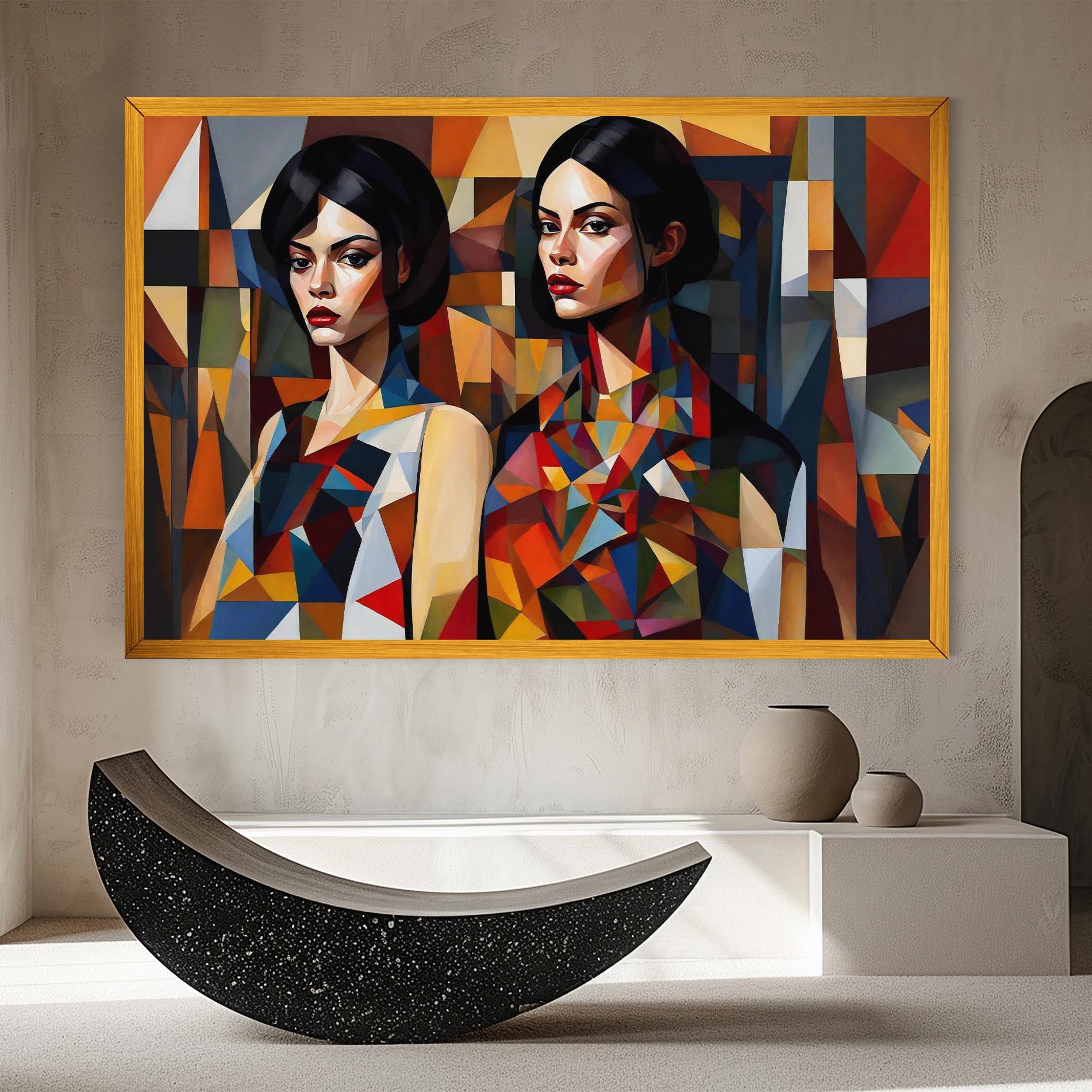 Leinwandbild Young Abstract Women mockup 8