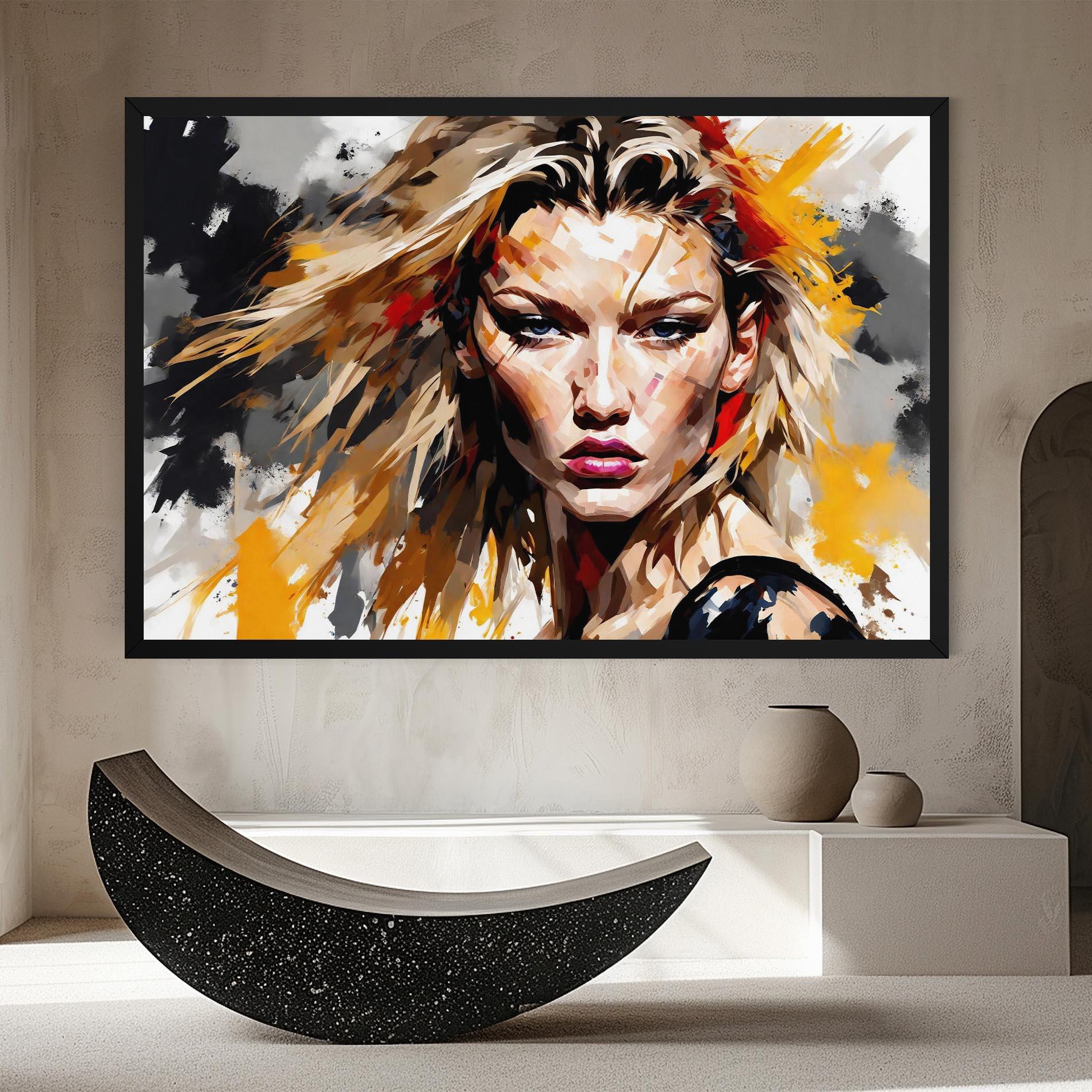 Leinwandbild Blond Hair Splash mockup 8