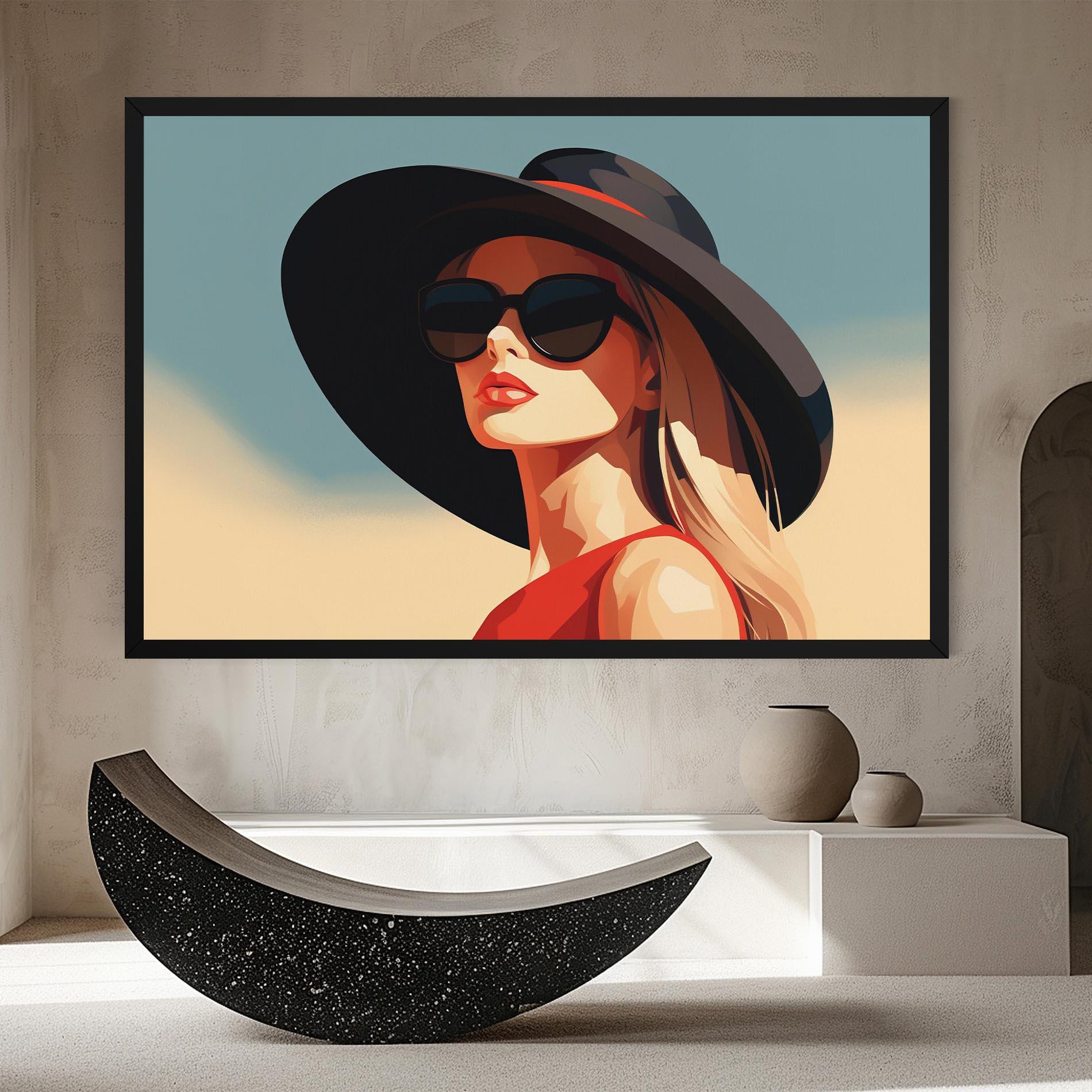 Leinwandbild Caucasian Glamor Model mockup 8