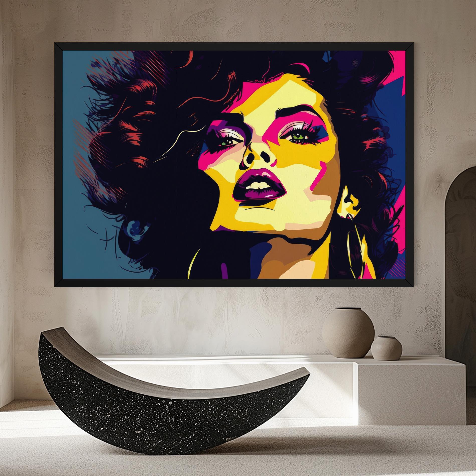Leinwandbild Pop Art Portrait Woman mockup 8