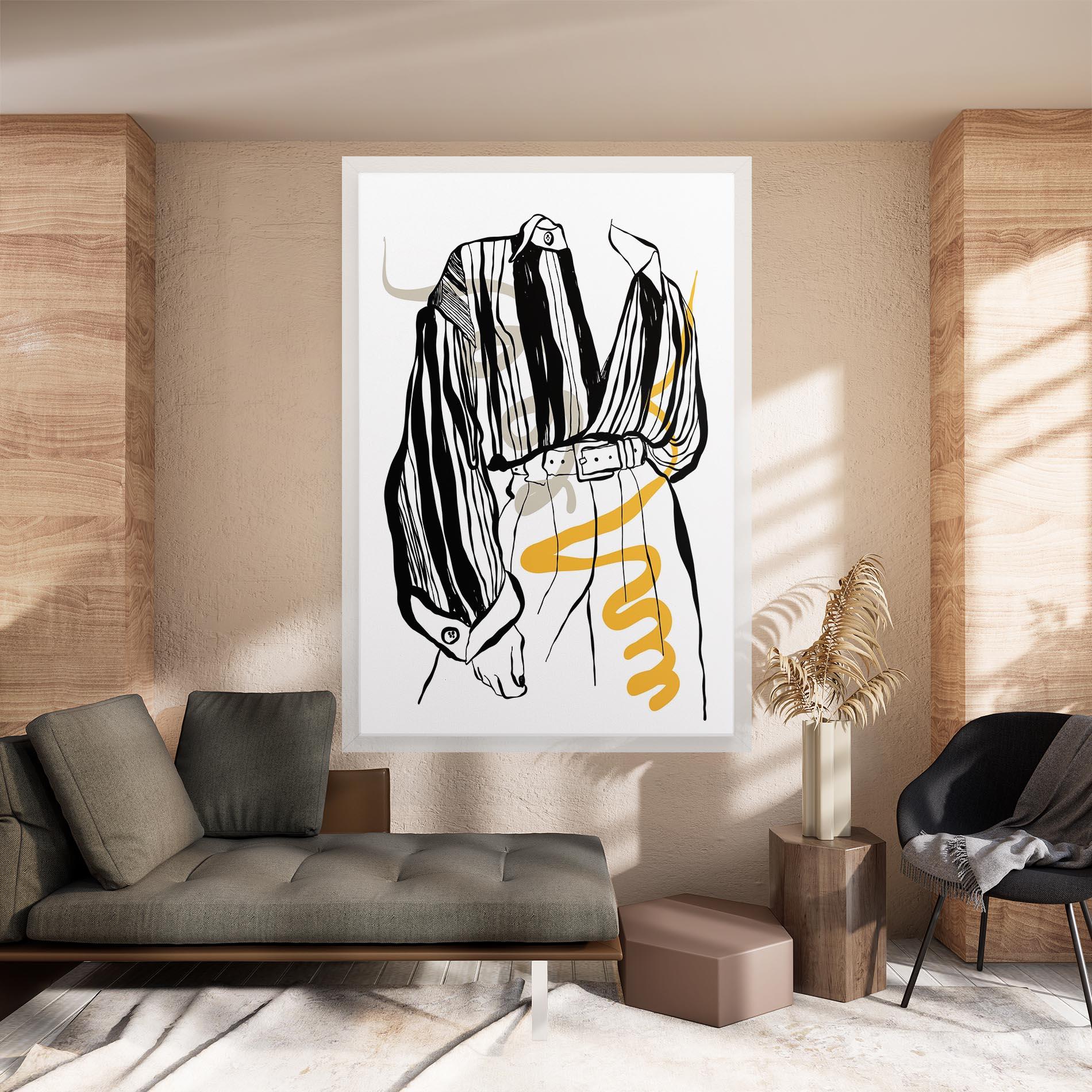 Leinwandbild Modern Outfit Line mockup 8