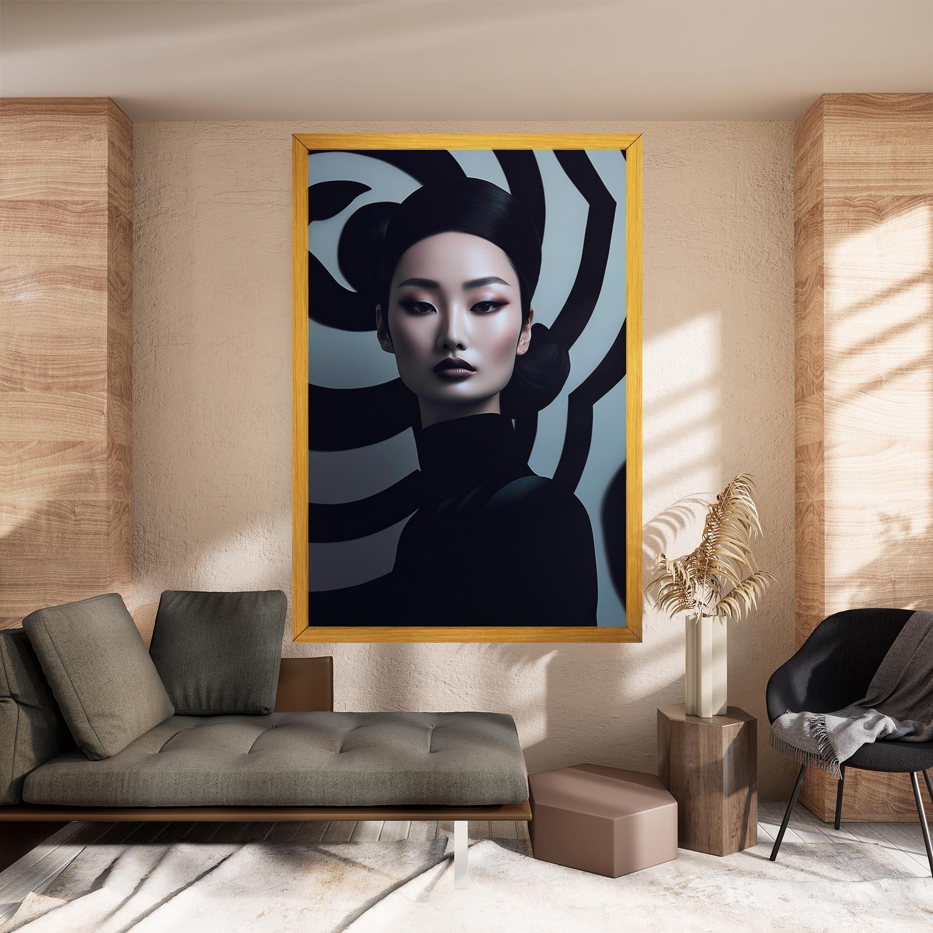 Leinwandbild Asiatic Black Outfit mockup 8