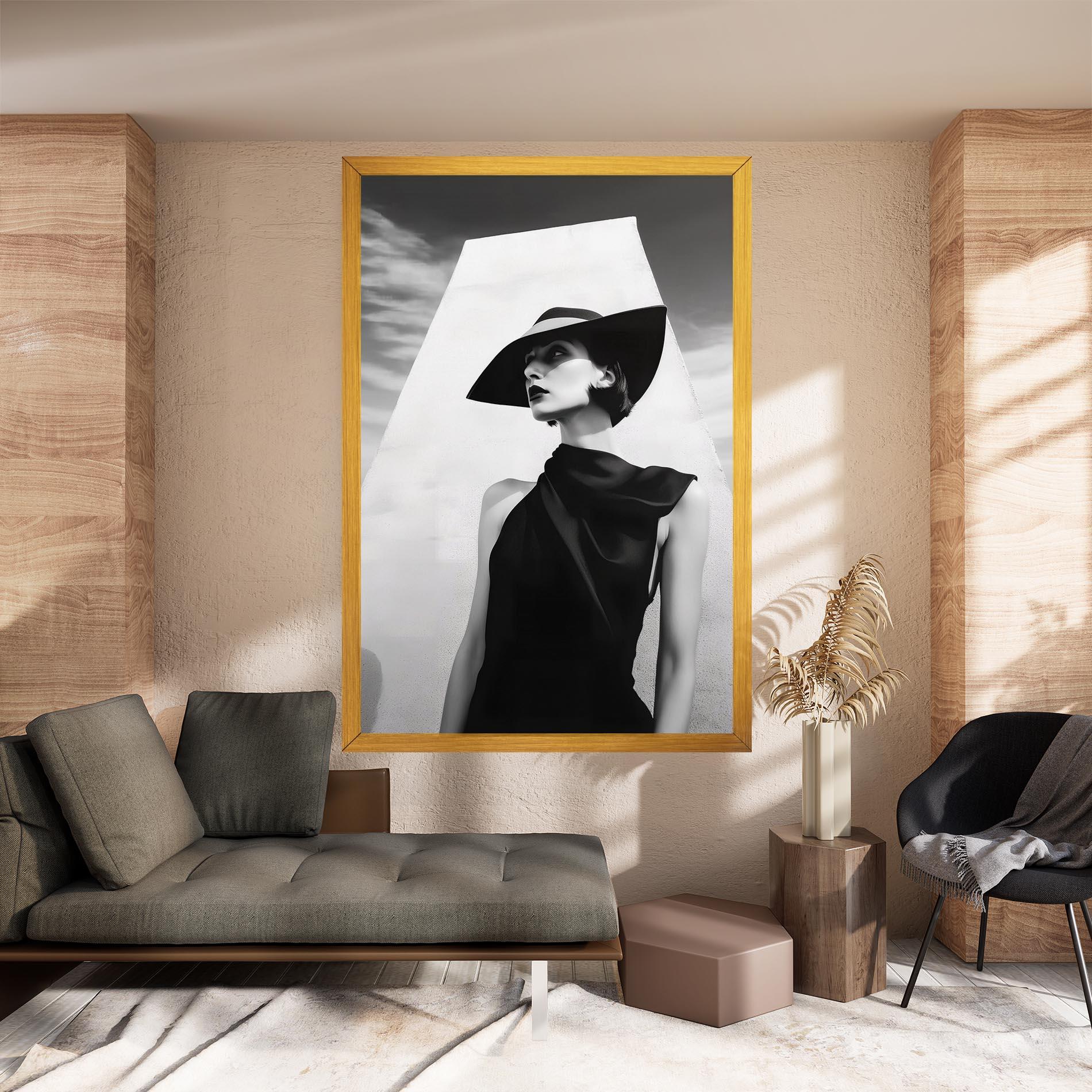 Leinwandbild Modern Fashion Portrait mockup 8