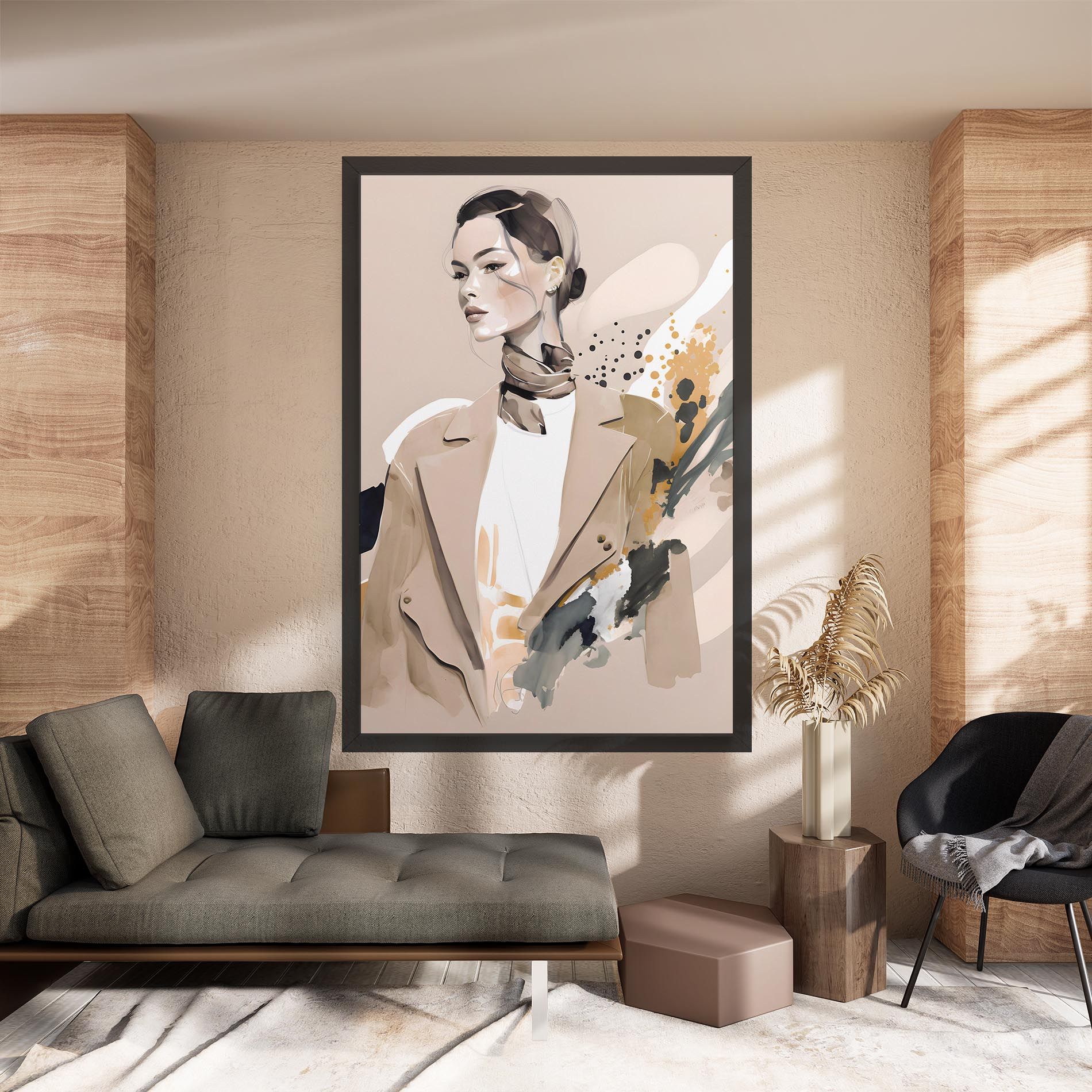 Watercolor Stylish Model mockup 8