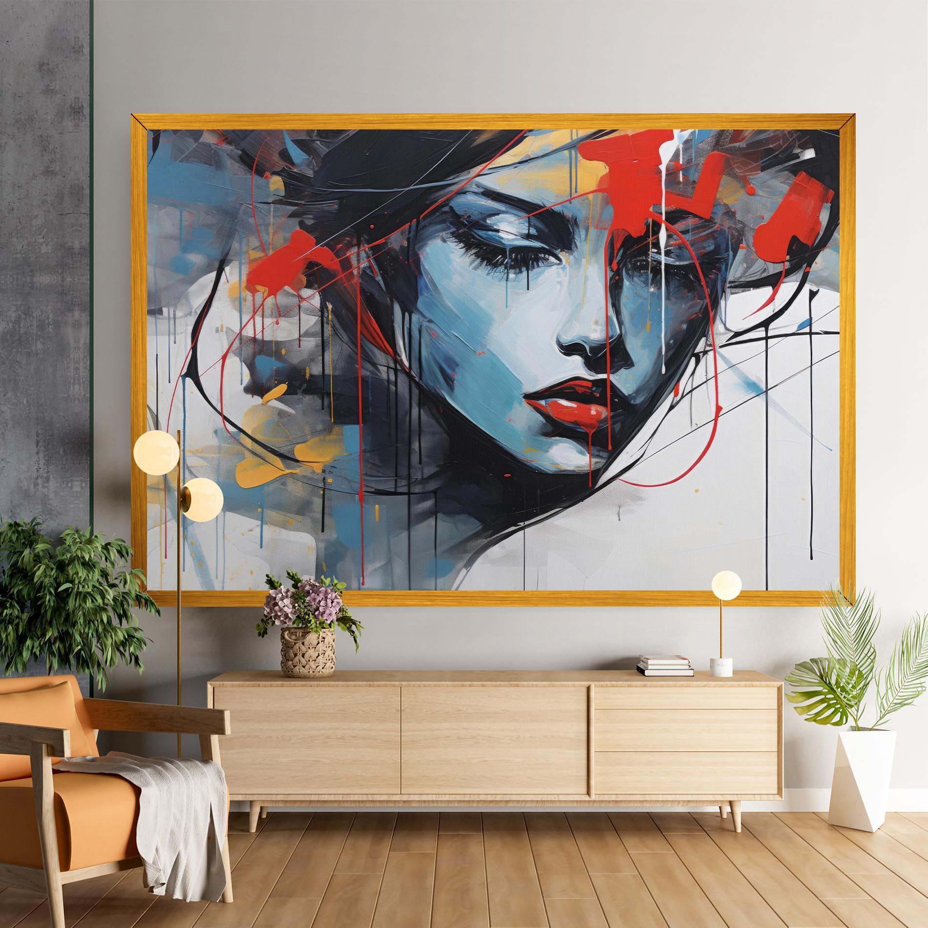 Leinwandbild Edgy Woman mockup 9