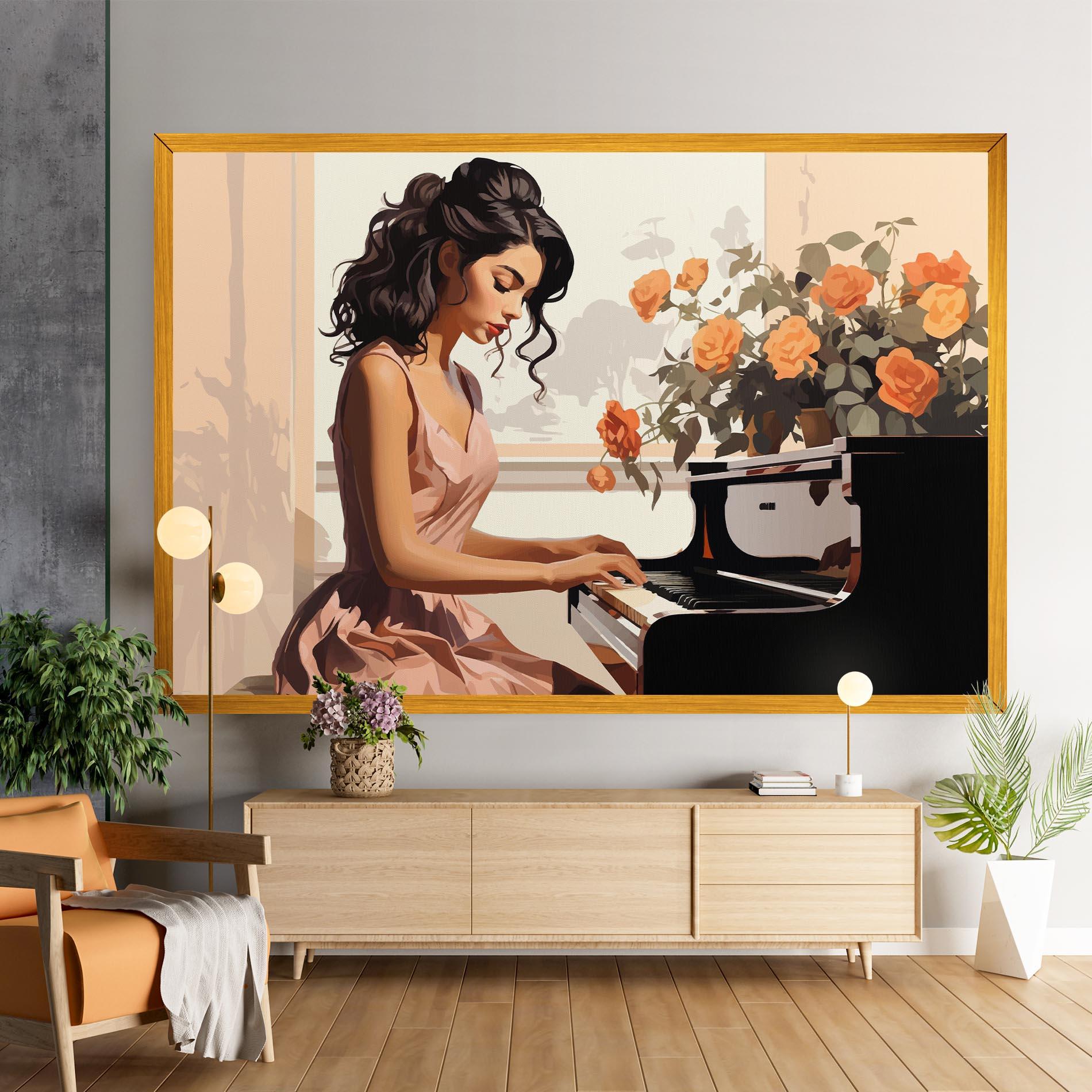 Leinwandbild Singer Painting mockup 9