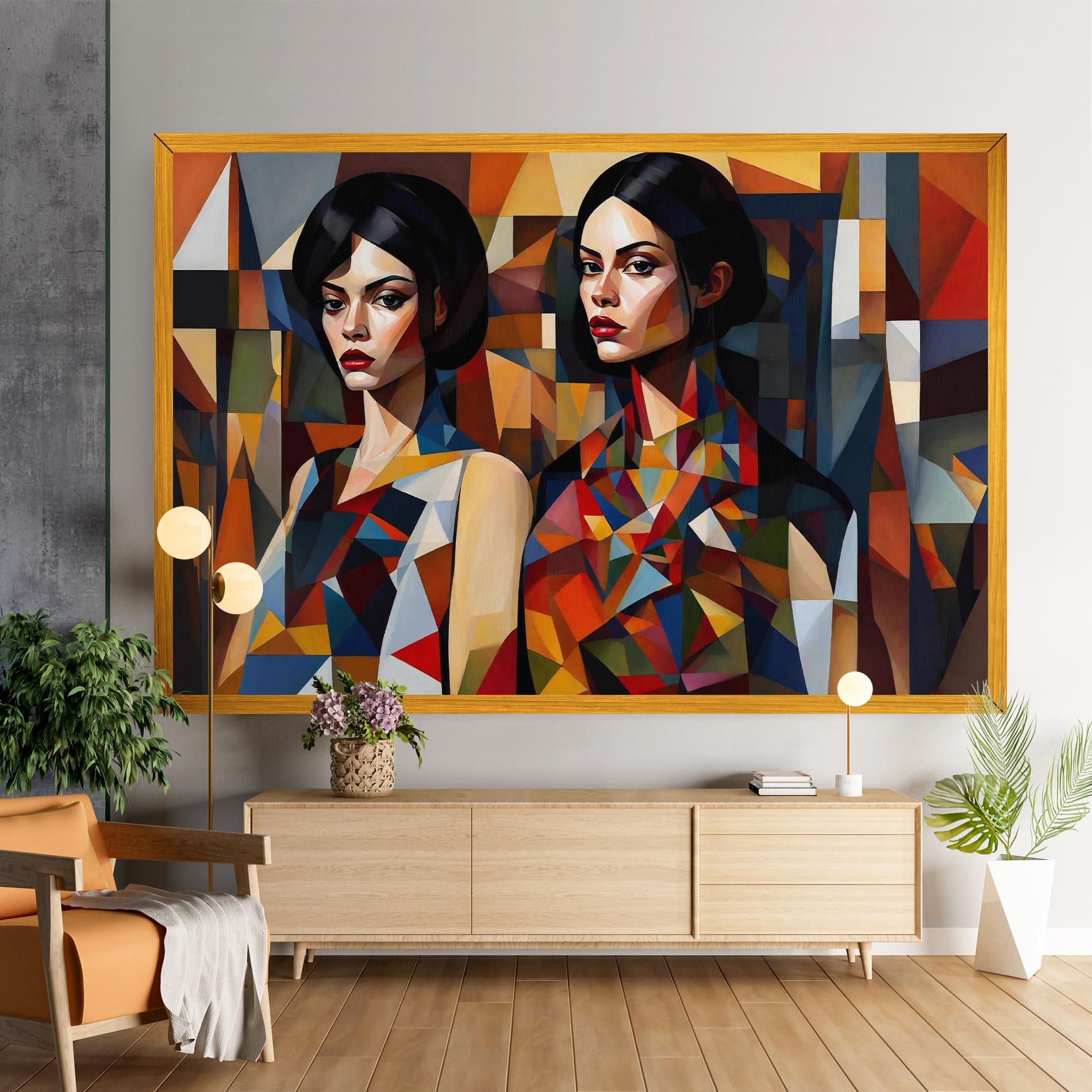 Leinwandbild Young Abstract Women mockup 9