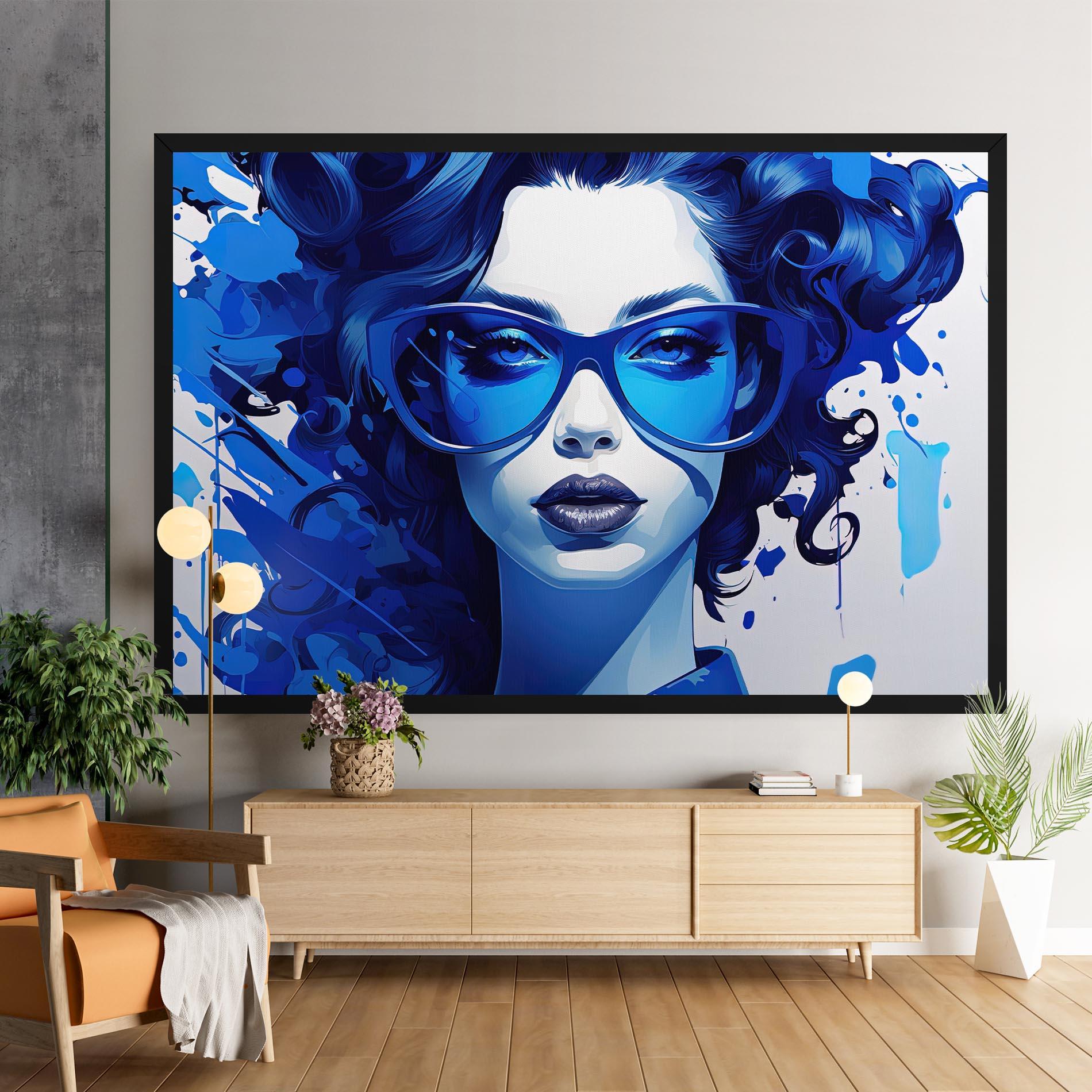 Leinwandbild Big Blue Glasses mockup 9