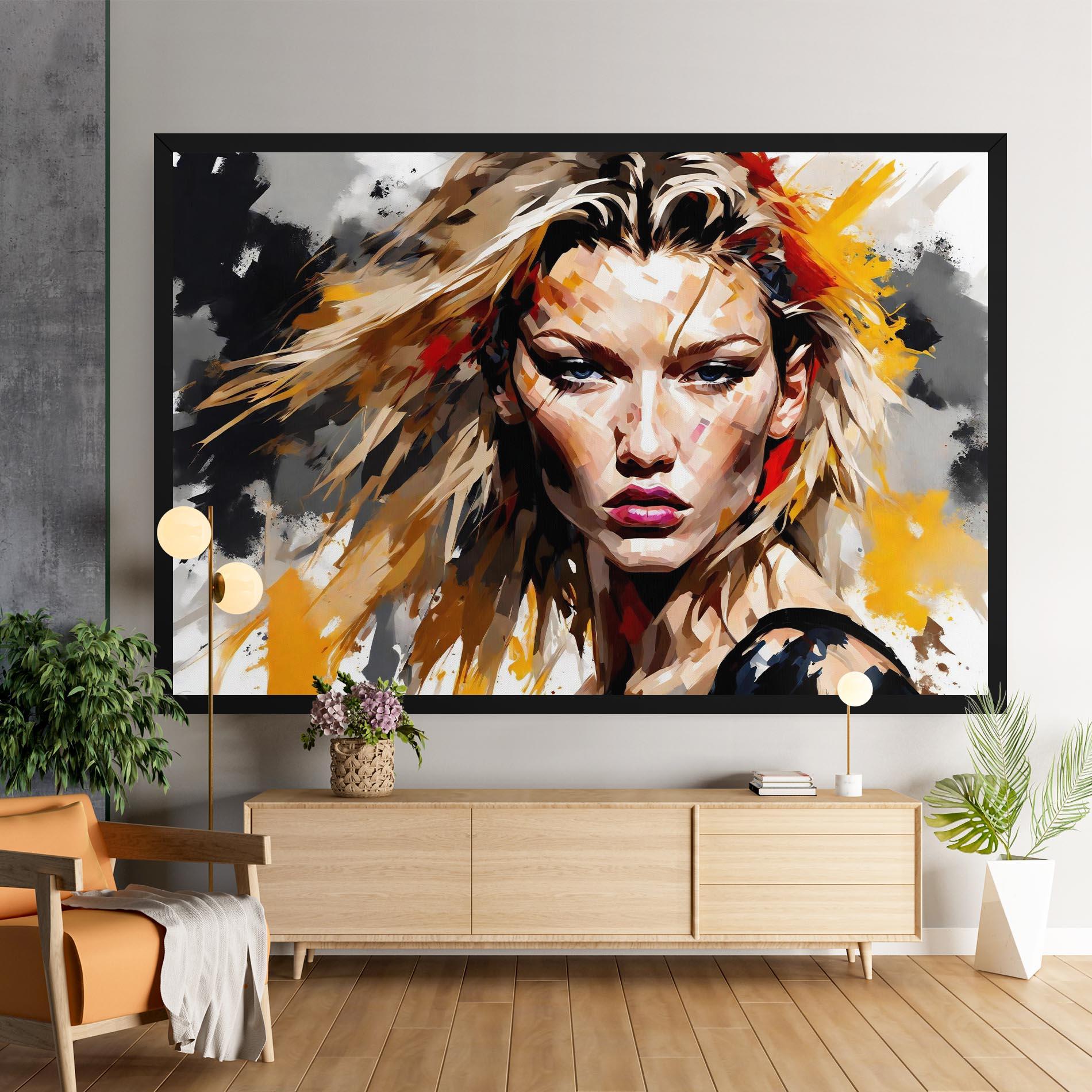 Leinwandbild Blond Hair Splash mockup 9