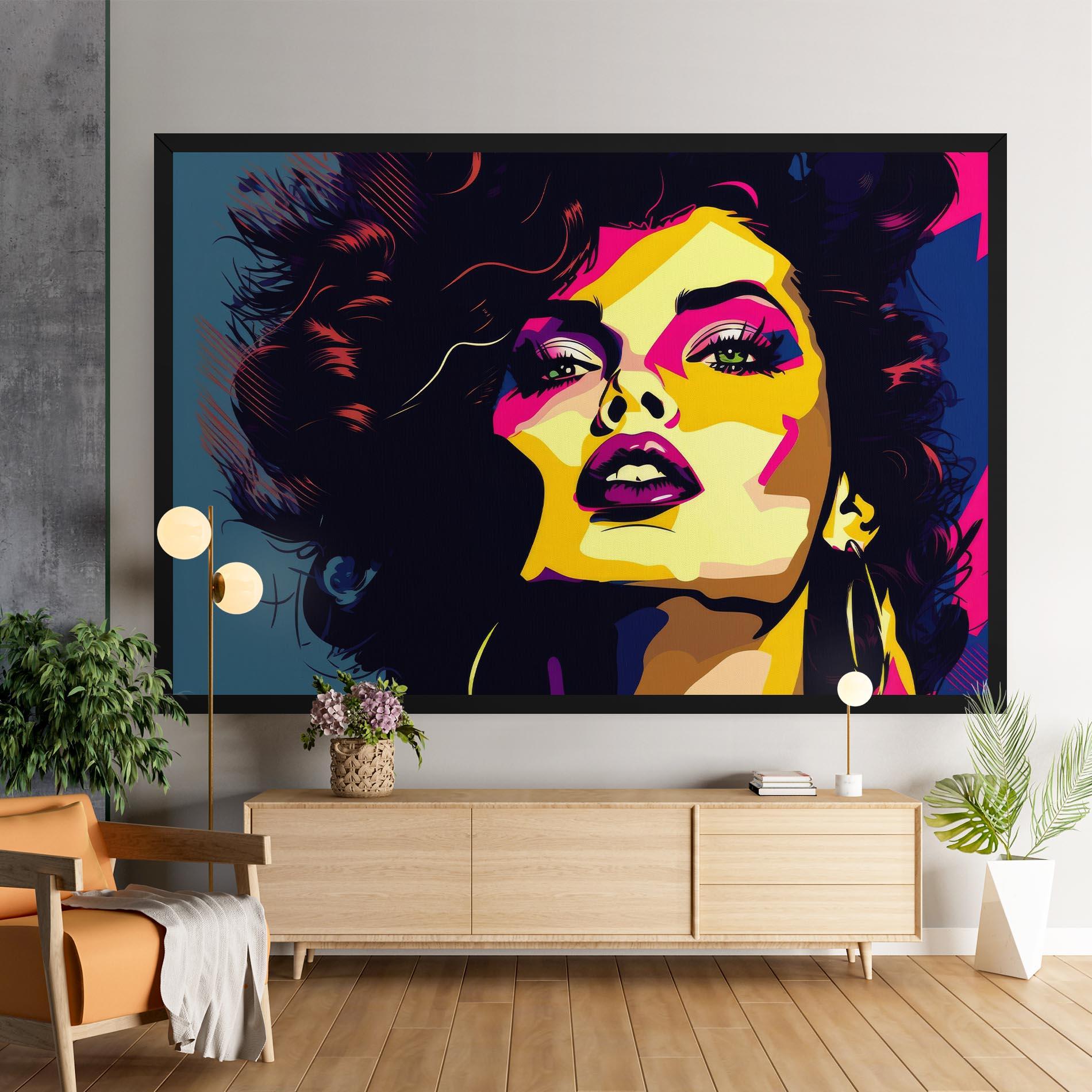 Leinwandbild Pop Art Portrait Woman mockup 9