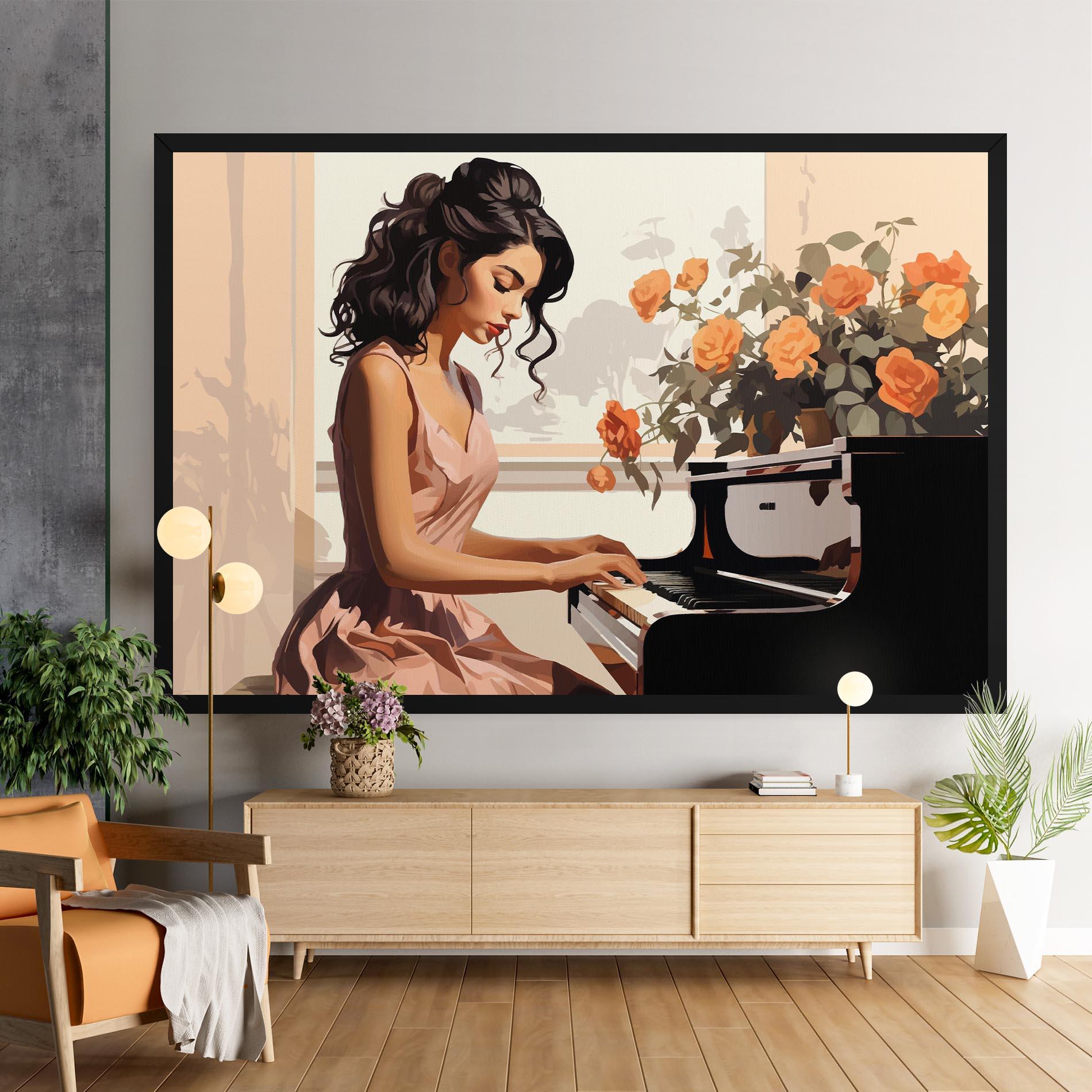 Leinwandbild Singer Painting mockup 9