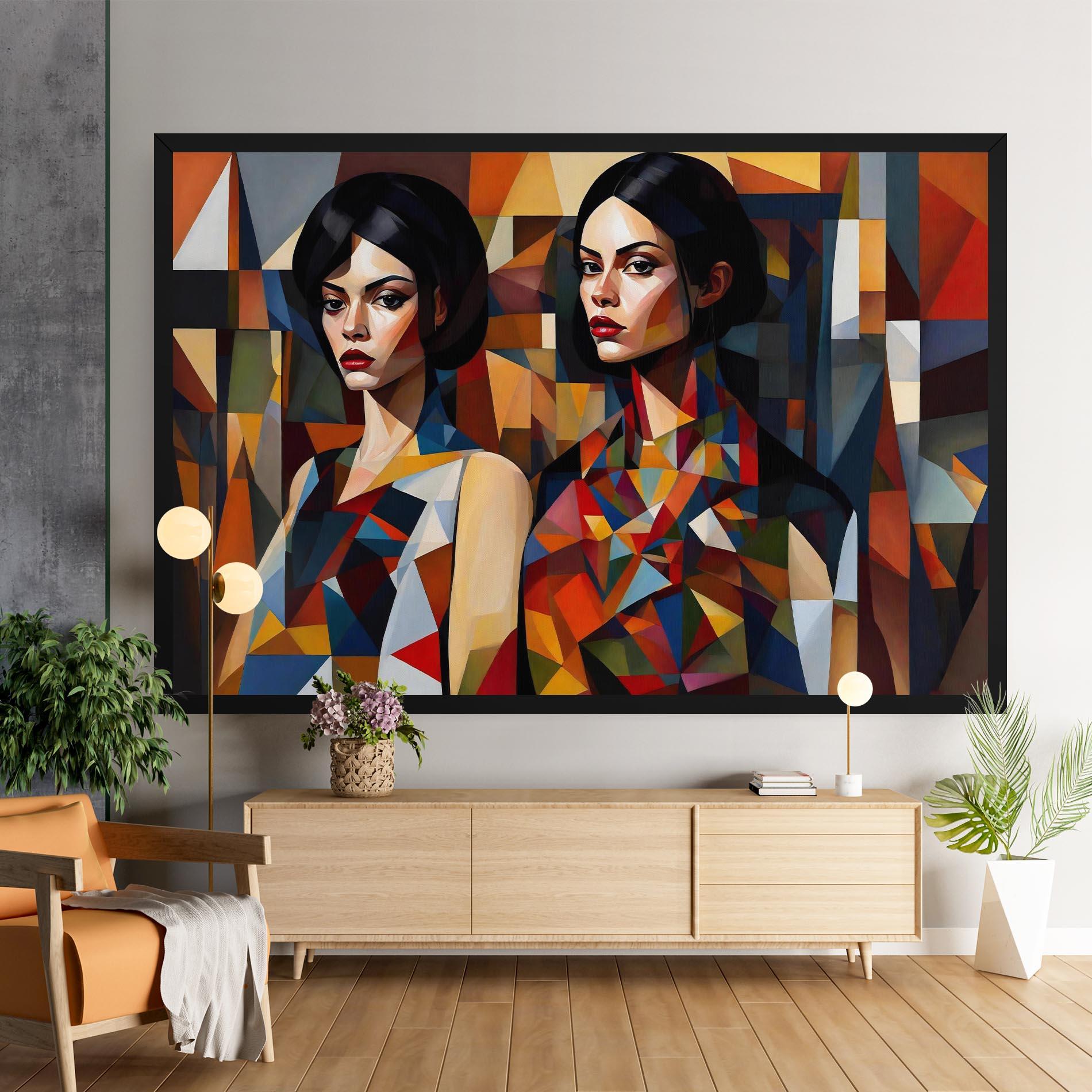 Leinwandbild Young Abstract Women mockup 9