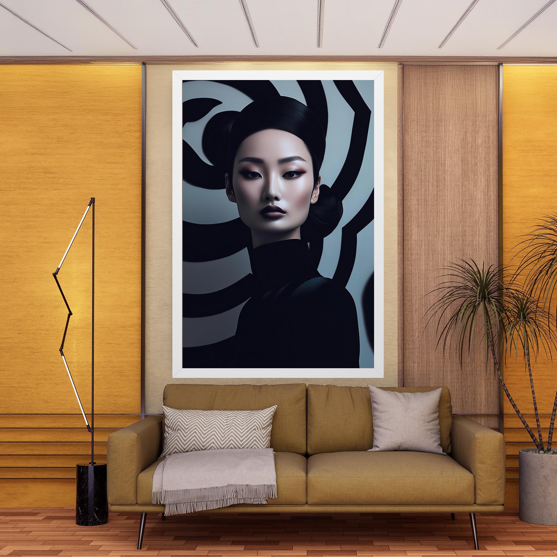 Leinwandbild Asiatic Black Outfit mockup 9